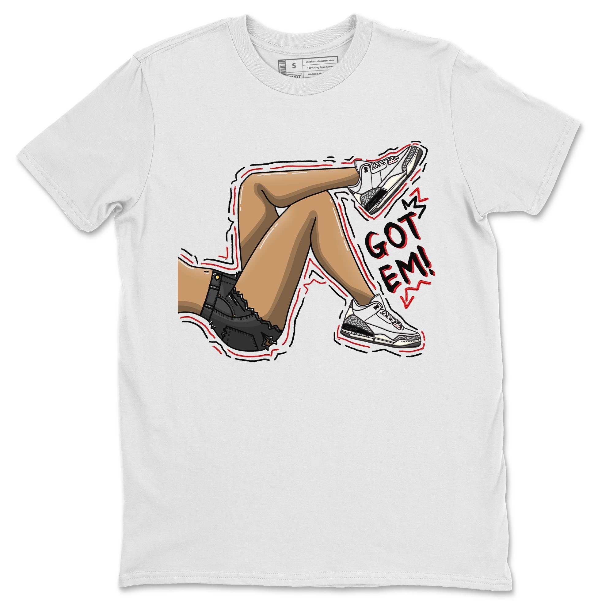 Got Em Legs Unisex Tops - Air Jordan 3 White Cement