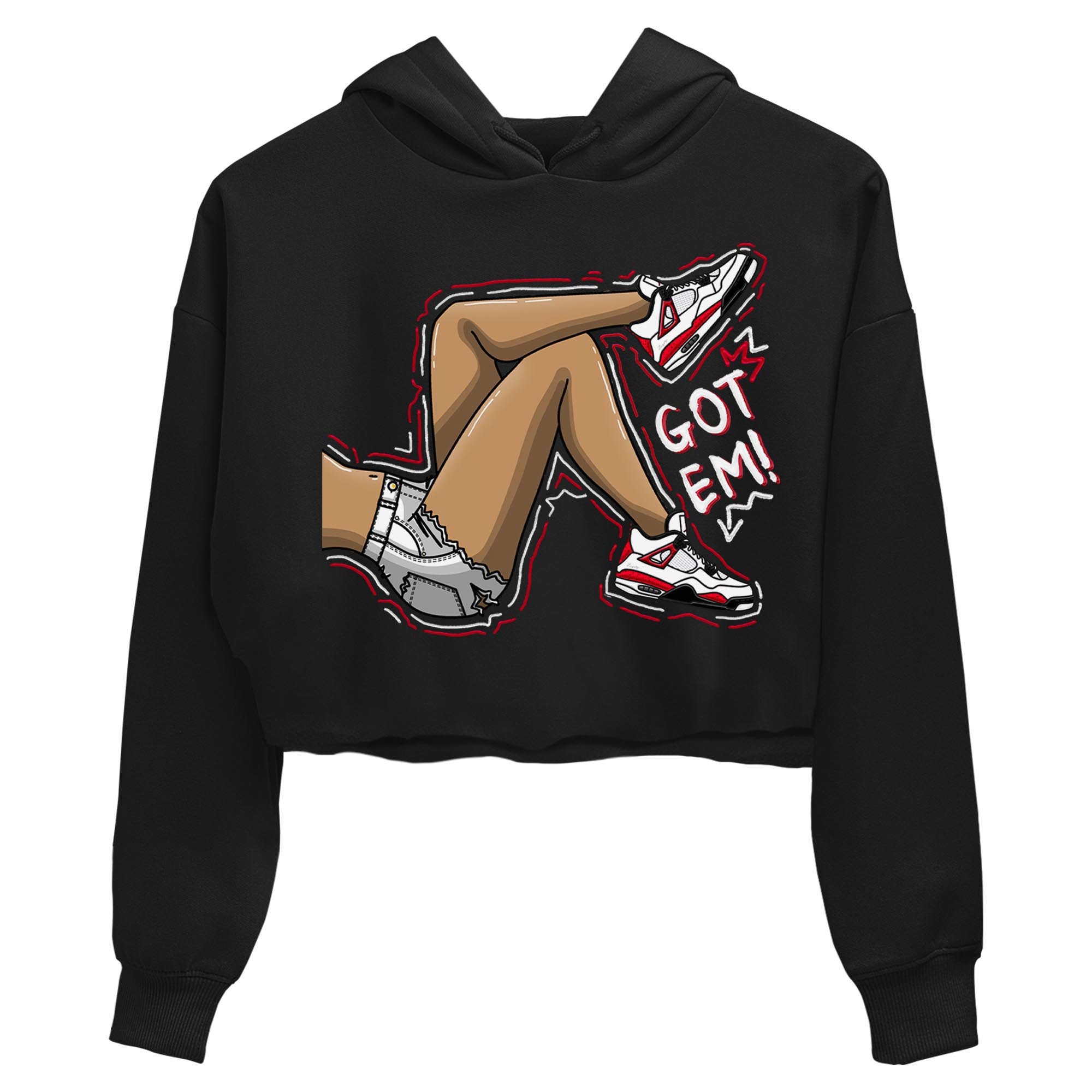 Got Em Legs snkmatch Women's Top - Air Jordan 4 Red Cement