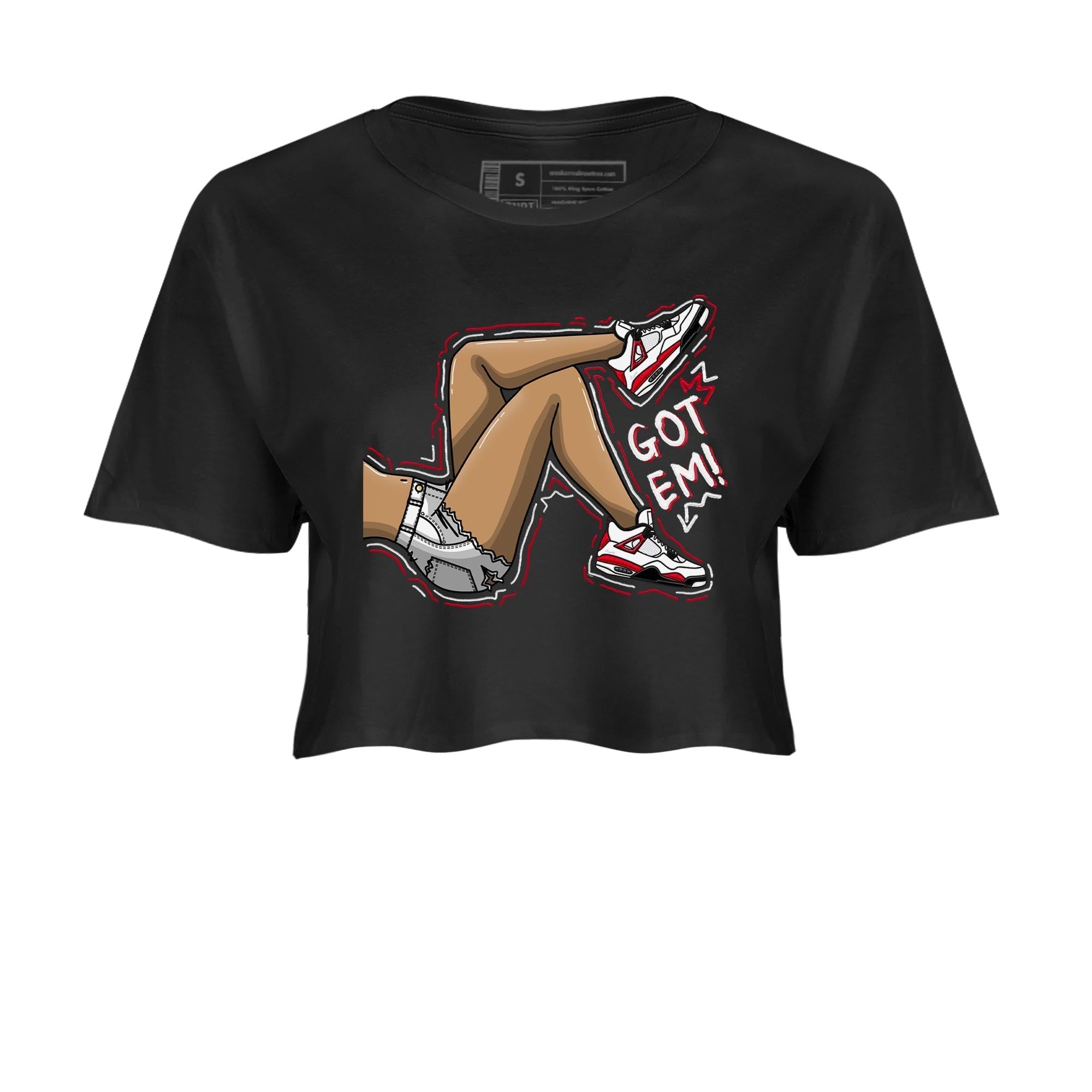 Got Em Legs snkmatch Women's Top - Air Jordan 4 Red Cement