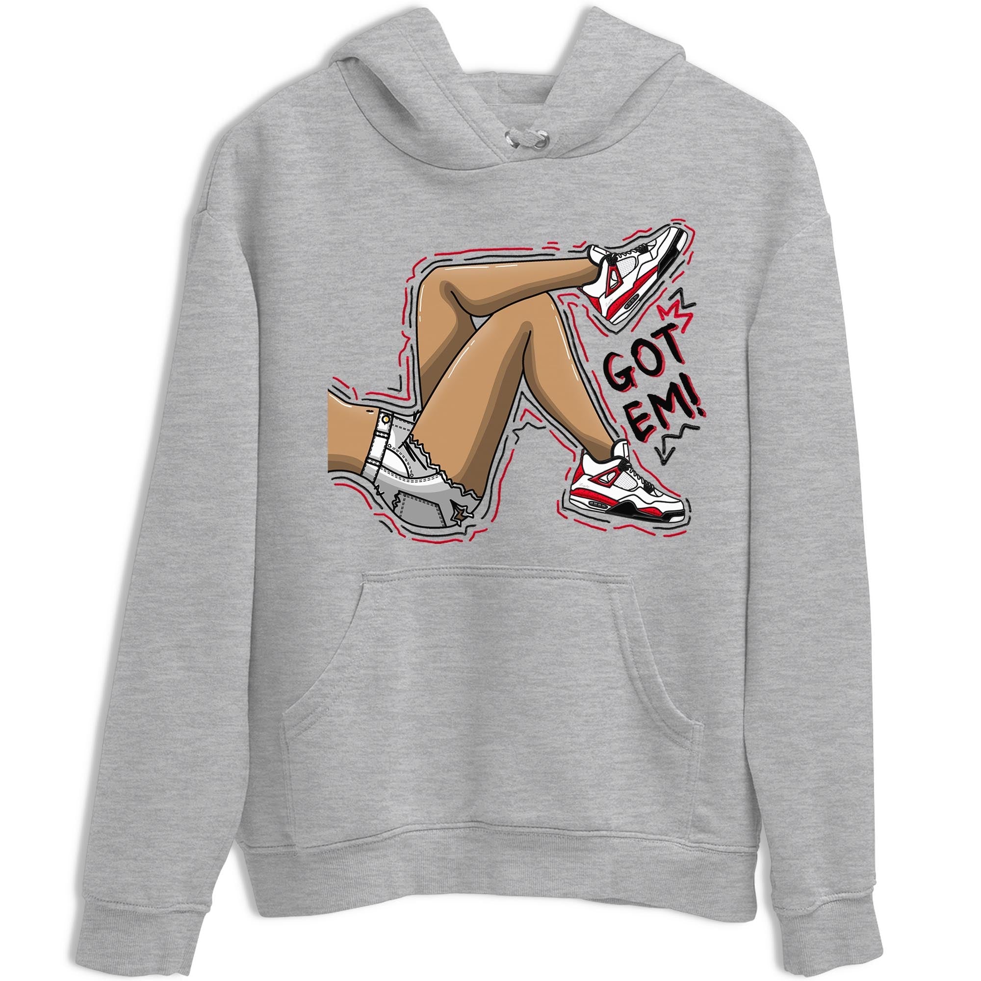 Got Em Legs snkmatch Tee - Air Jordan 4 Red Cement