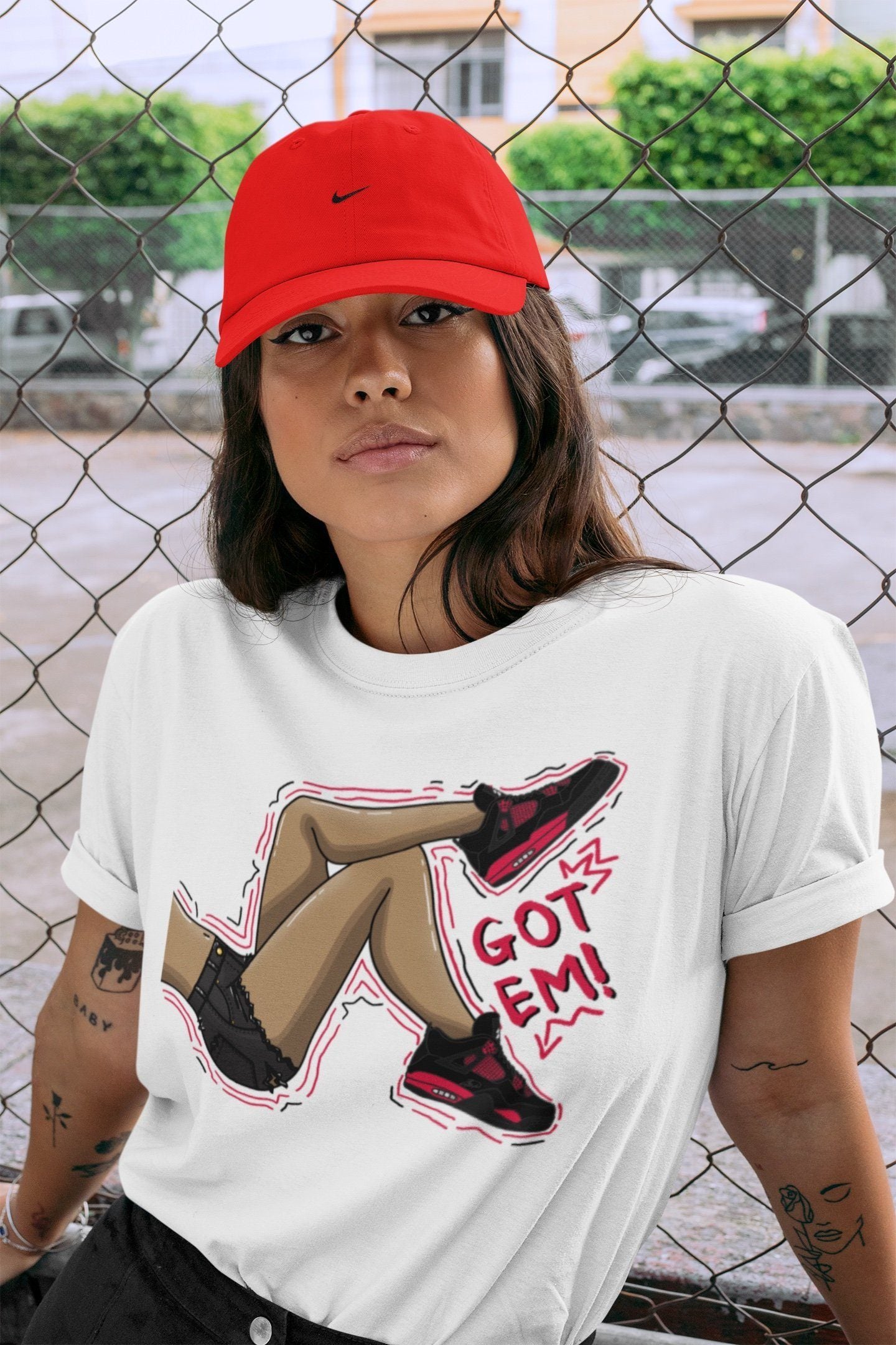 Got Em Legs Unisex Tops - Air Jordan 4 Red Thunder