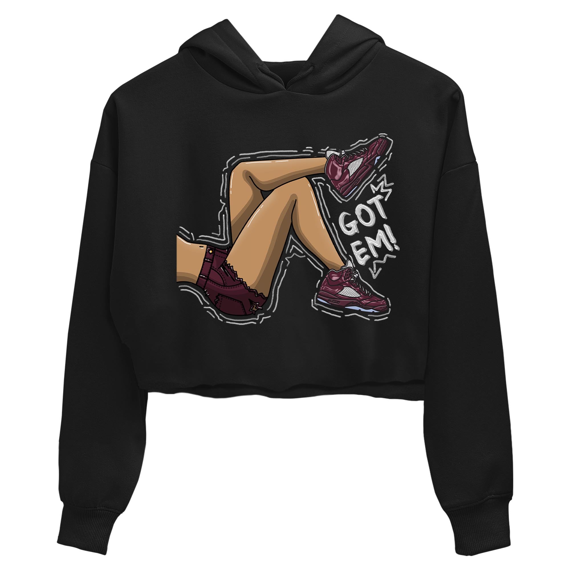Got Em Legs snkmatch Women's Top - Air Jordan 5 Burgundy