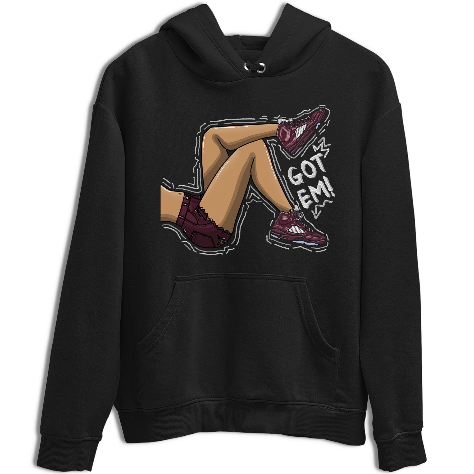 Got Em Legs snkmatch Tee - Air Jordan 5 Burgundy