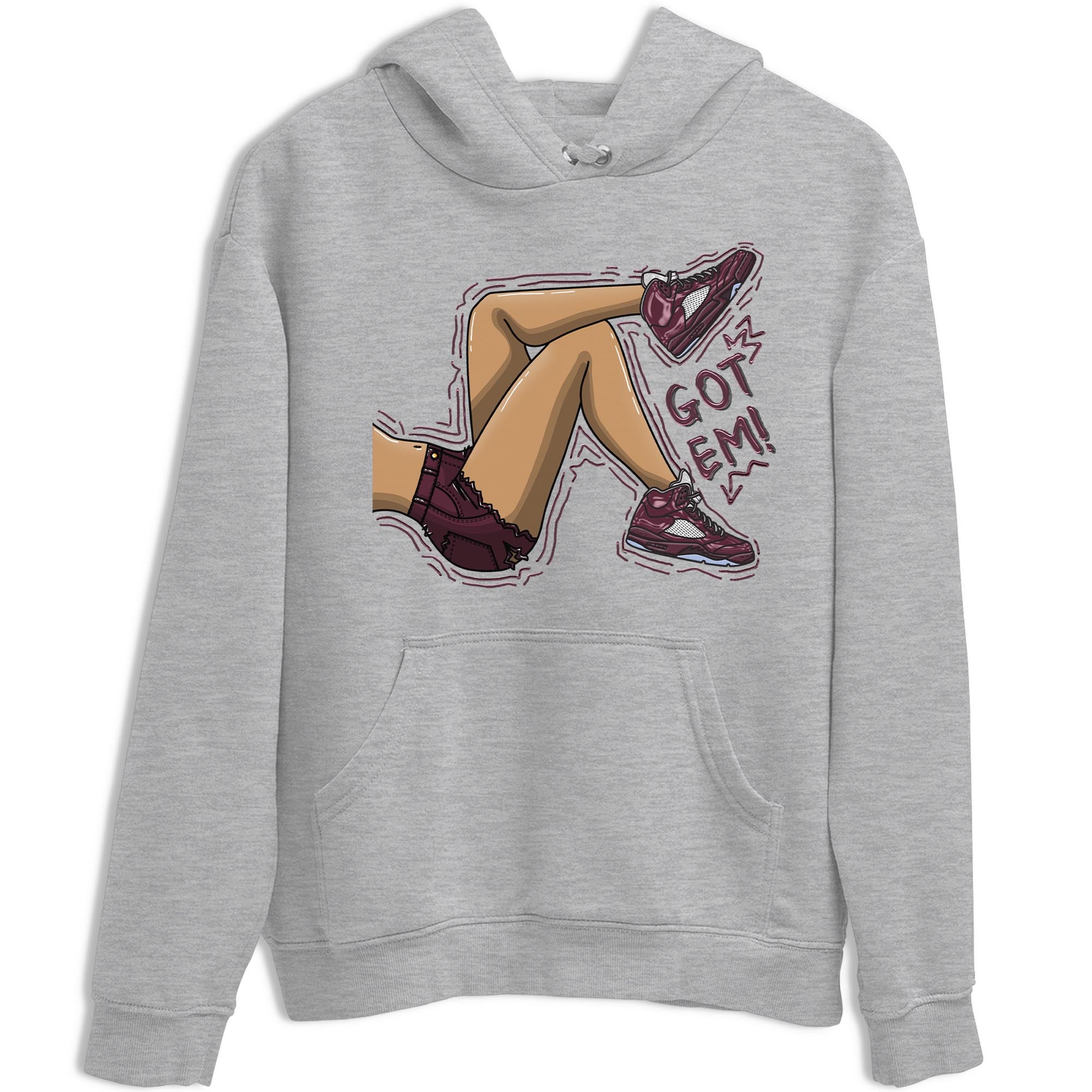 Got Em Legs snkmatch Tee - Air Jordan 5 Burgundy