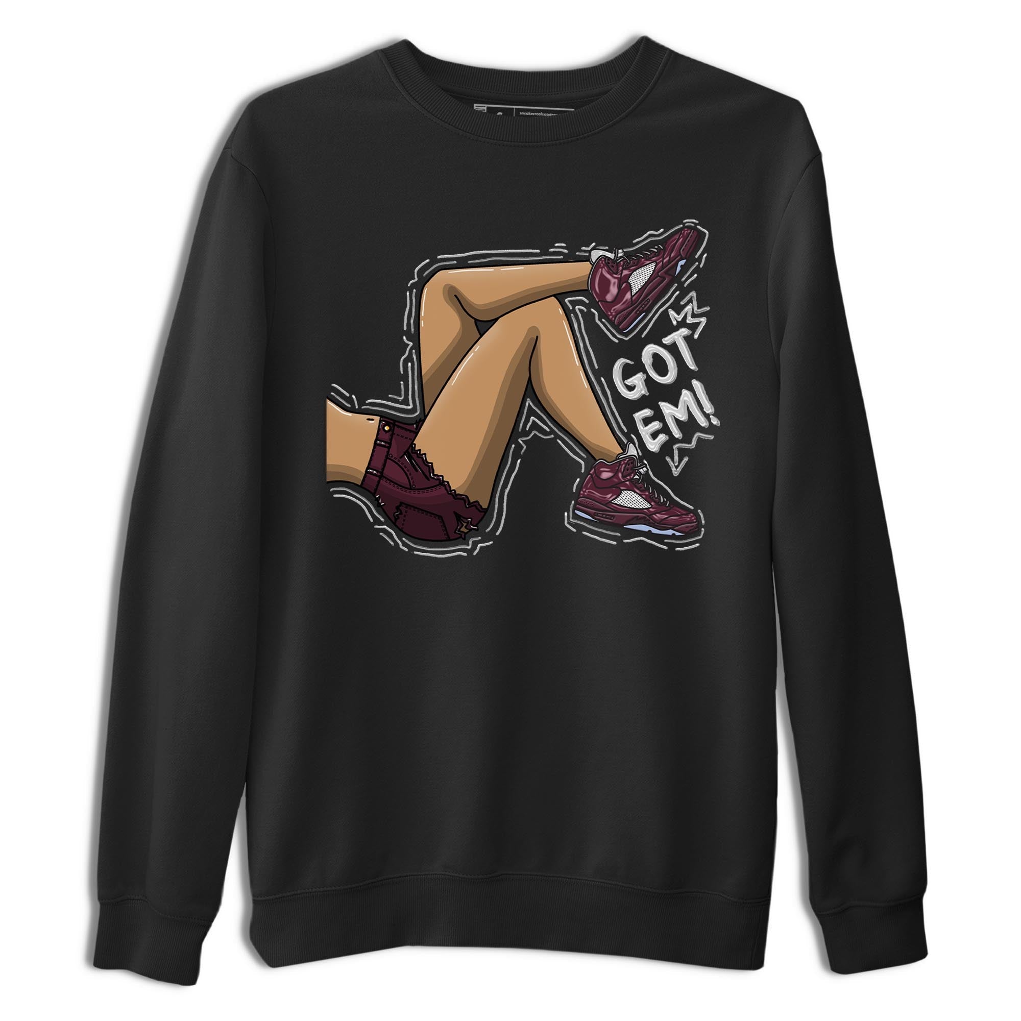 Got Em Legs snkmatch Tee - Air Jordan 5 Burgundy