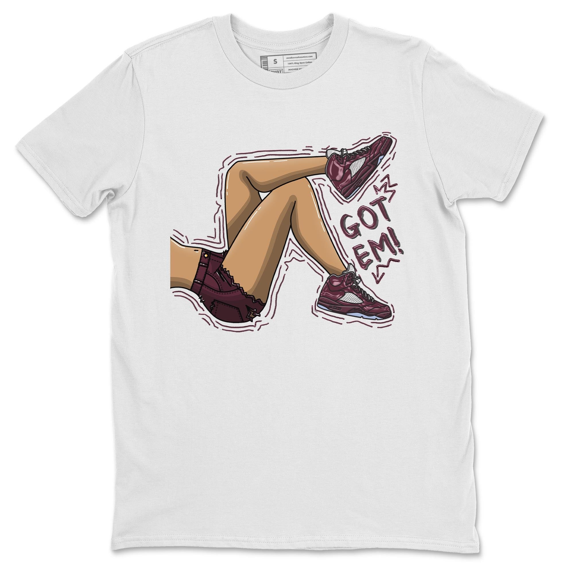 Got Em Legs snkmatch Tee - Air Jordan 5 Burgundy