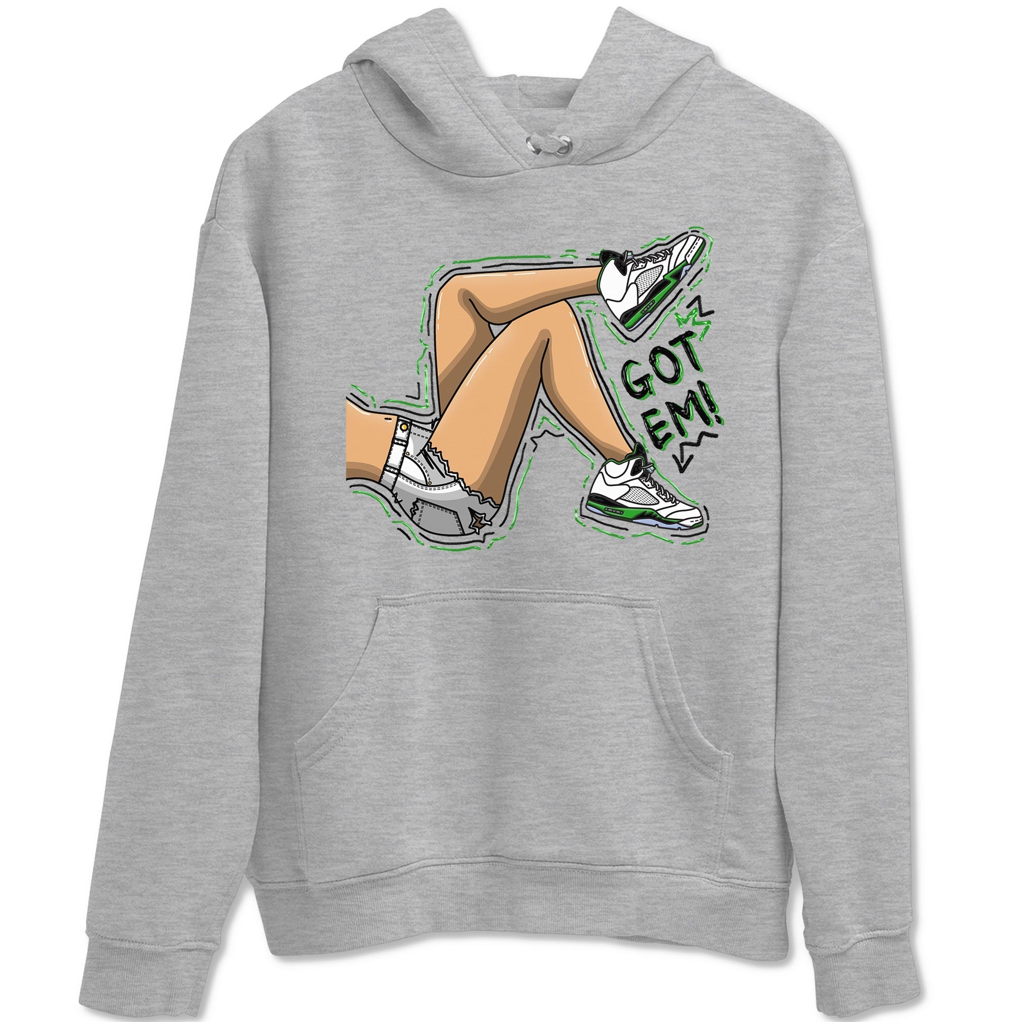 Got Em Legs snkmatch Tees - Air Jordan 5 Lucky Green