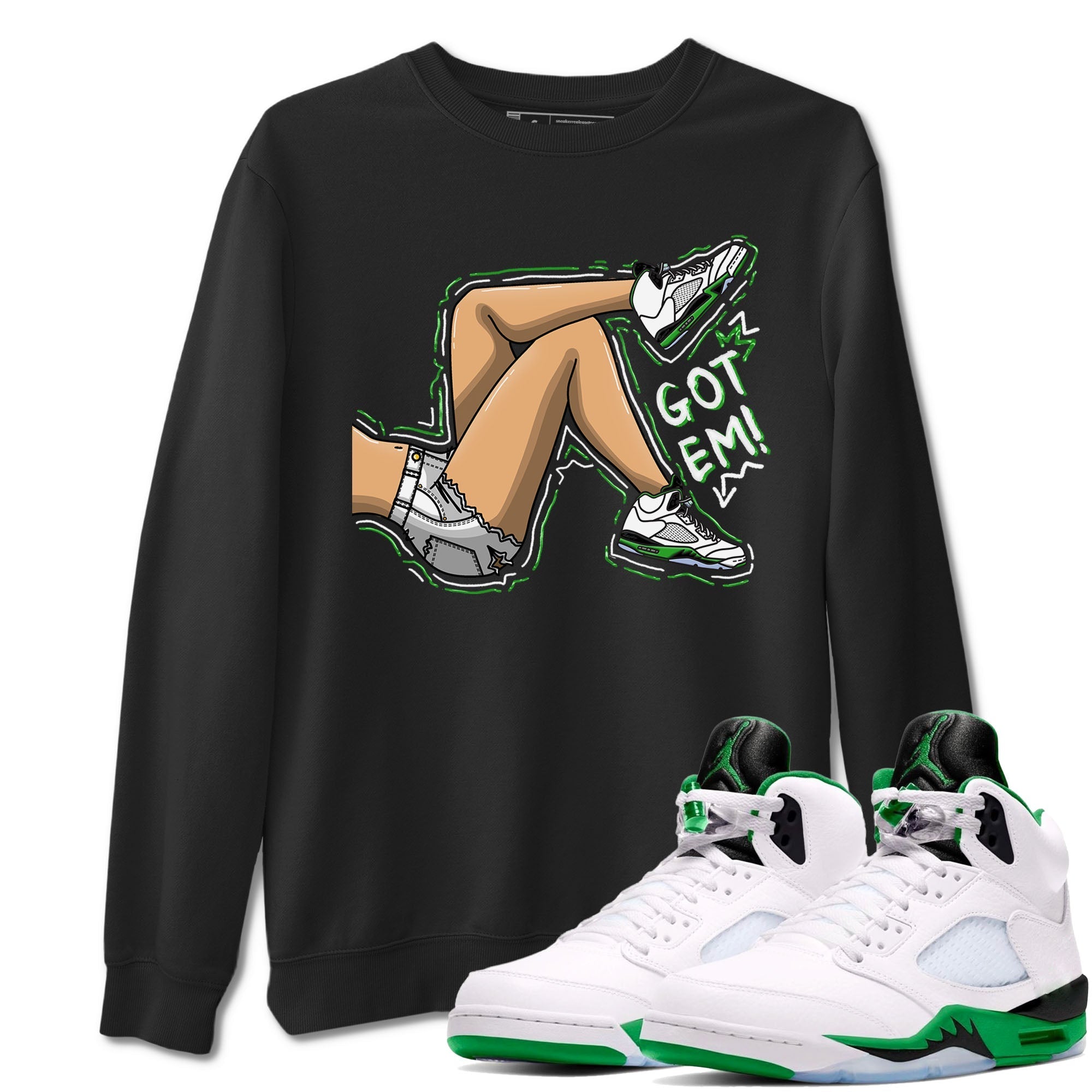 Got Em Legs snkmatch Tees - Air Jordan 5 Lucky Green