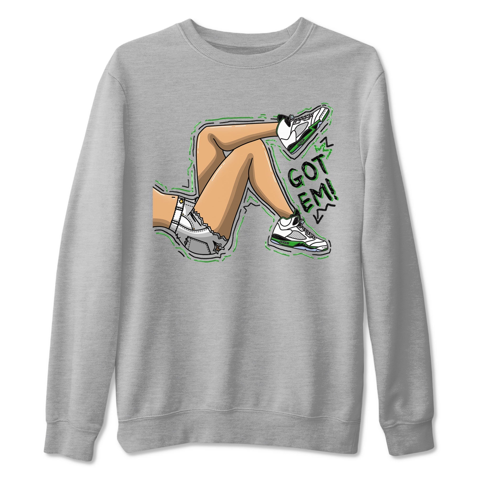 Got Em Legs snkmatch Tees - Air Jordan 5 Lucky Green