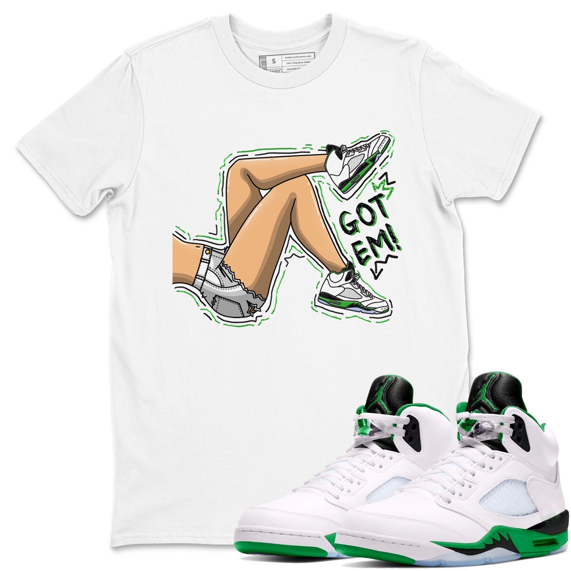 Got Em Legs snkmatch Tees - Air Jordan 5 Lucky Green