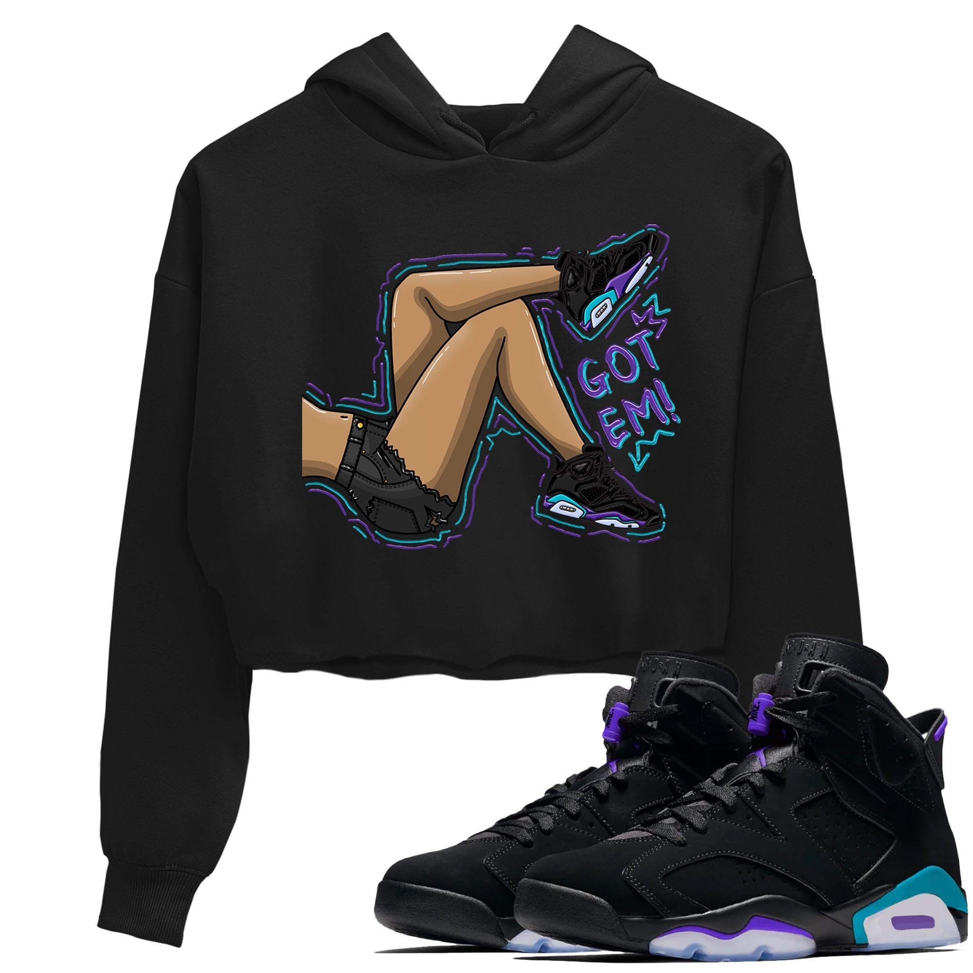 Got Em Legs snkmatch Women's Top - Air Jordan 6 Aqua