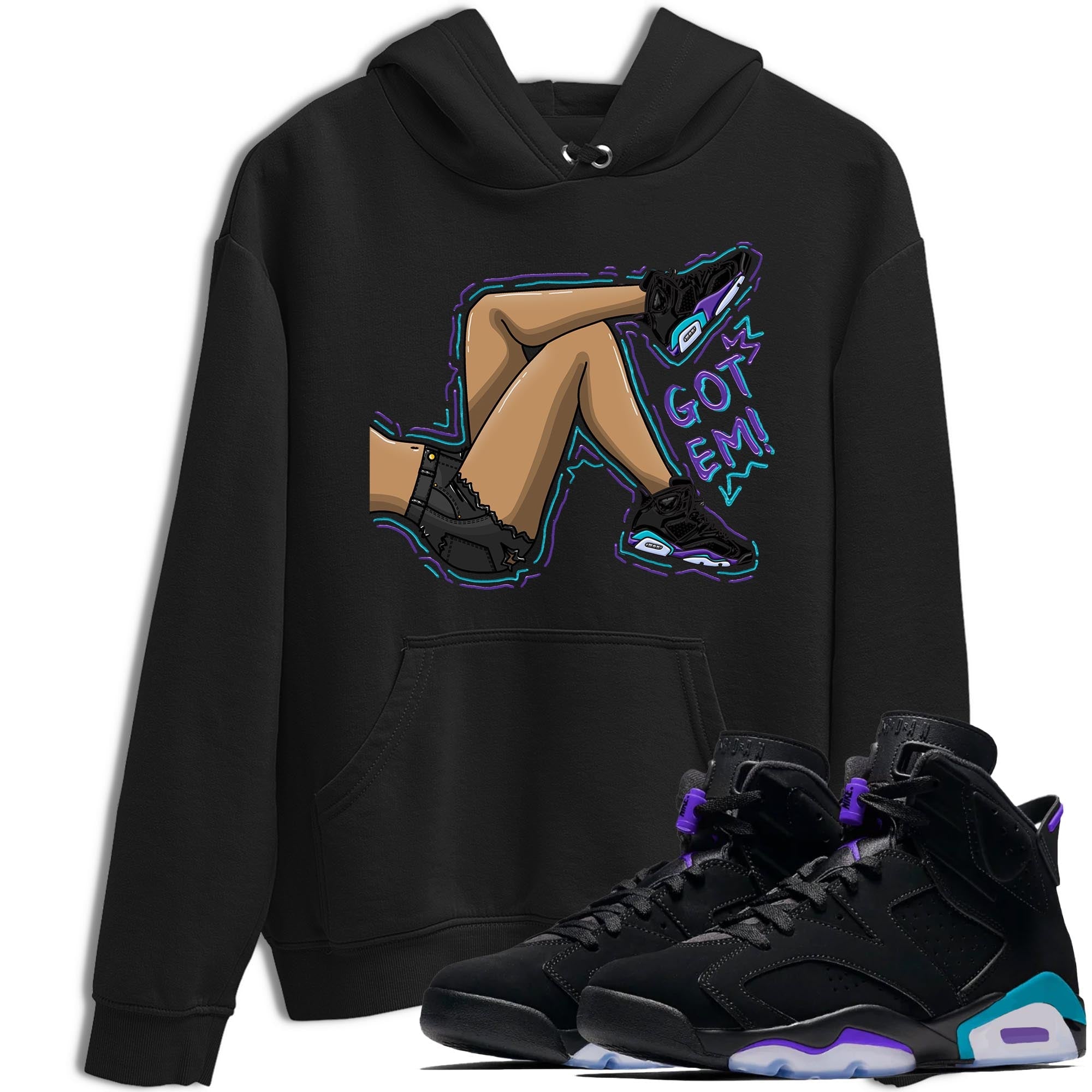 Got Em Legs snkmatch Tee - Air Jordan 6 Aqua