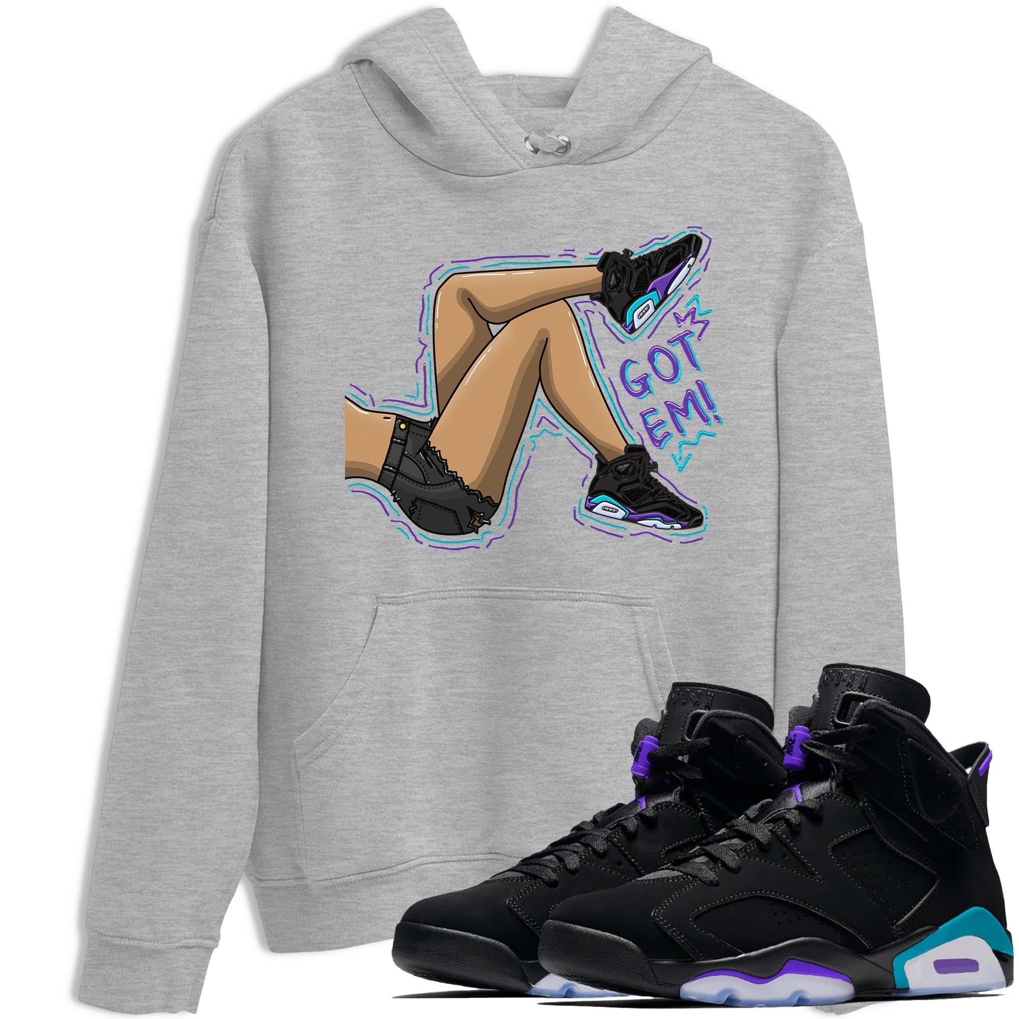 Got Em Legs snkmatch Tee - Air Jordan 6 Aqua