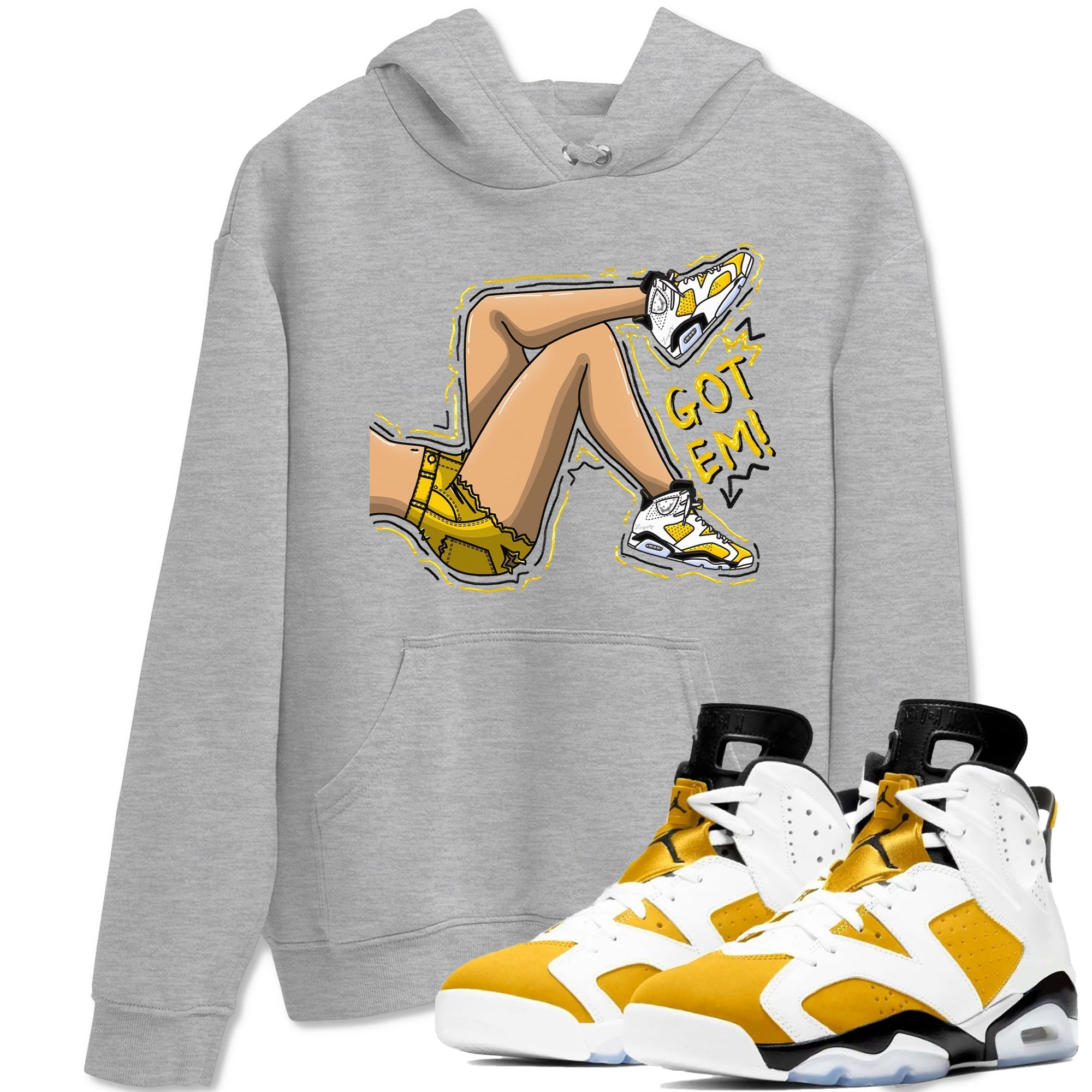 Got Em Legs snkmatch Tees - Air Jordan 6 Yellow Ochre