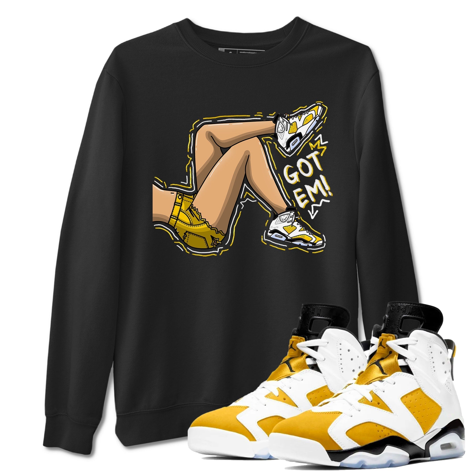 Got Em Legs snkmatch Tees - Air Jordan 6 Yellow Ochre