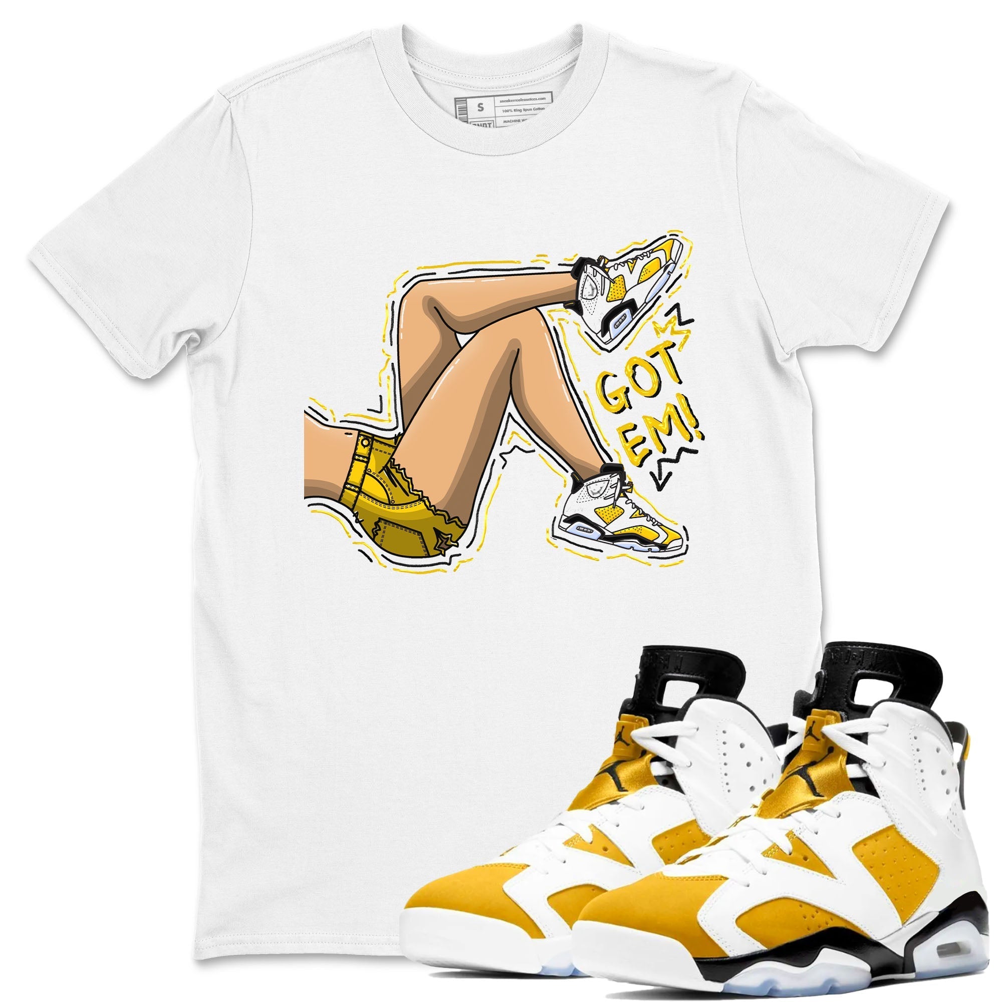 Got Em Legs snkmatch Tees - Air Jordan 6 Yellow Ochre