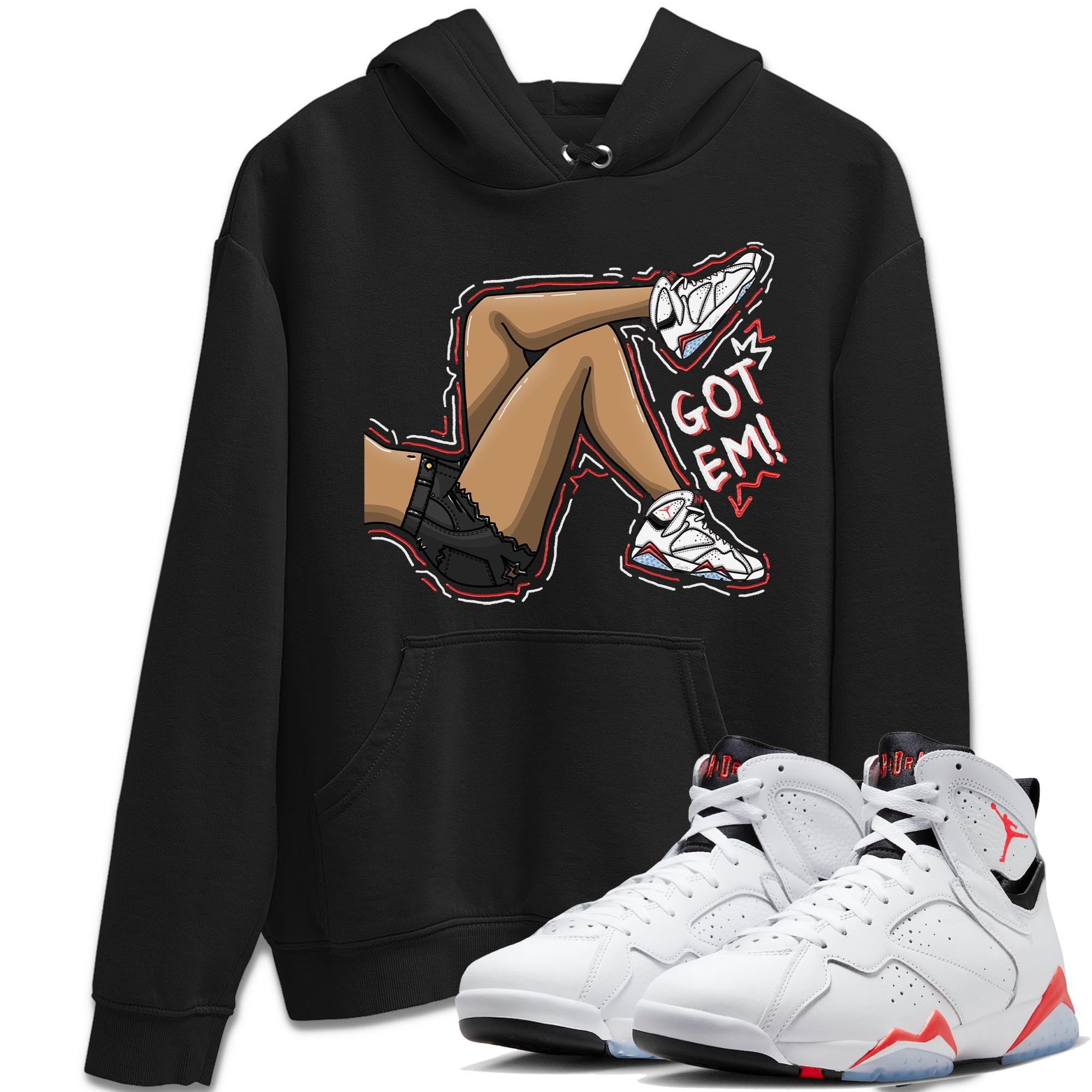 Got Em Legs snkmatch Tee - Air Jordan 7 White Infrared