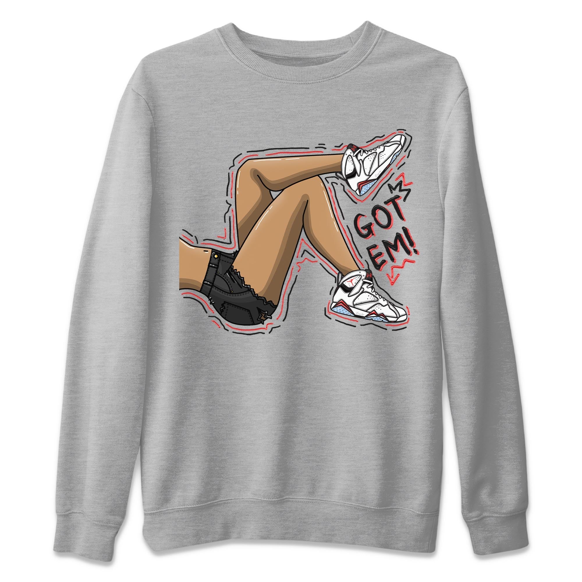 Got Em Legs snkmatch Tee - Air Jordan 7 White Infrared