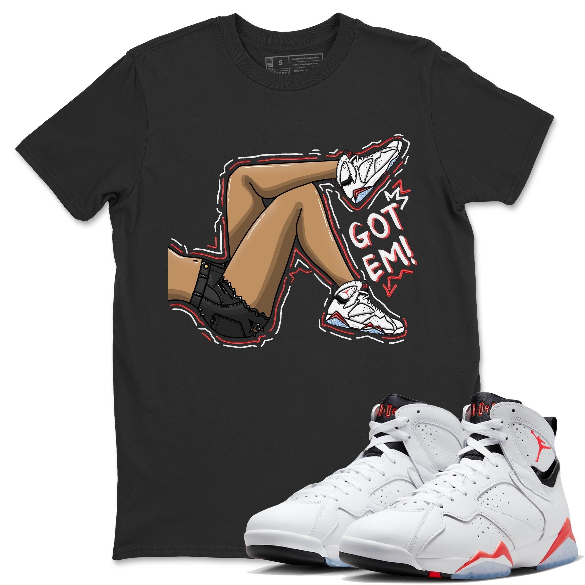 Got Em Legs snkmatch Tee - Air Jordan 7 White Infrared