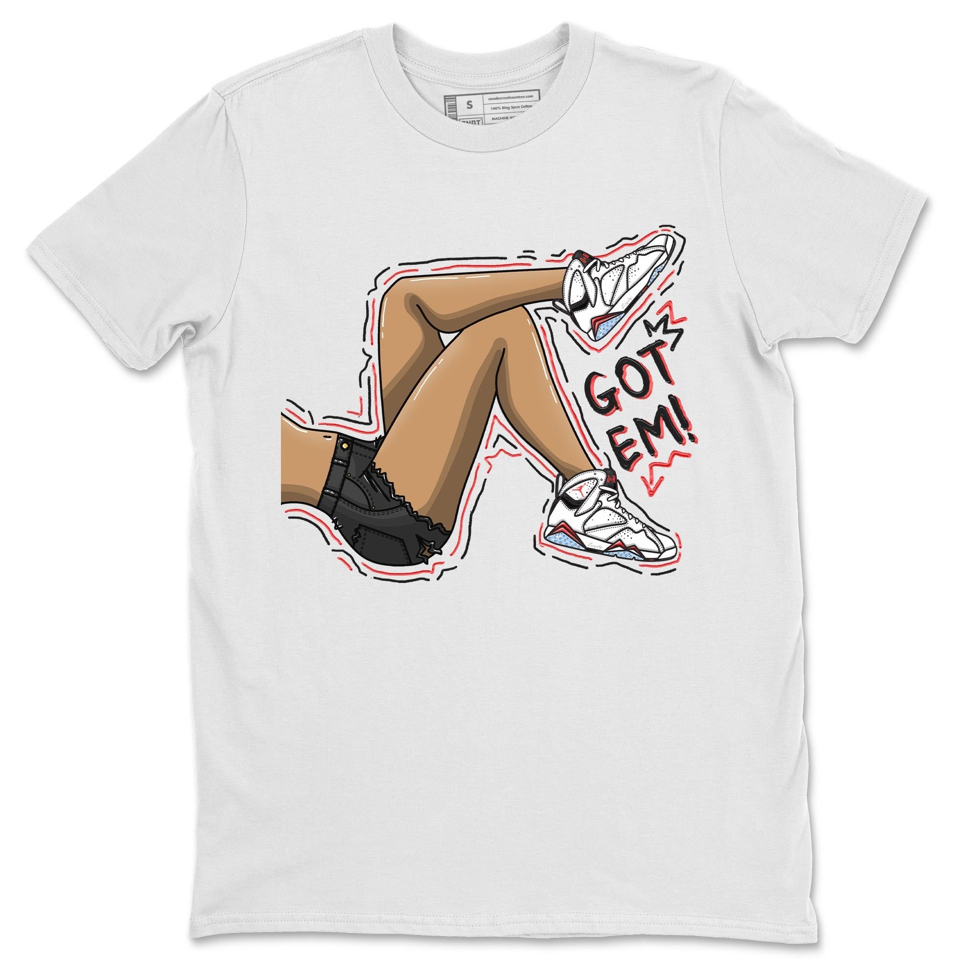 Got Em Legs snkmatch Tee - Air Jordan 7 White Infrared