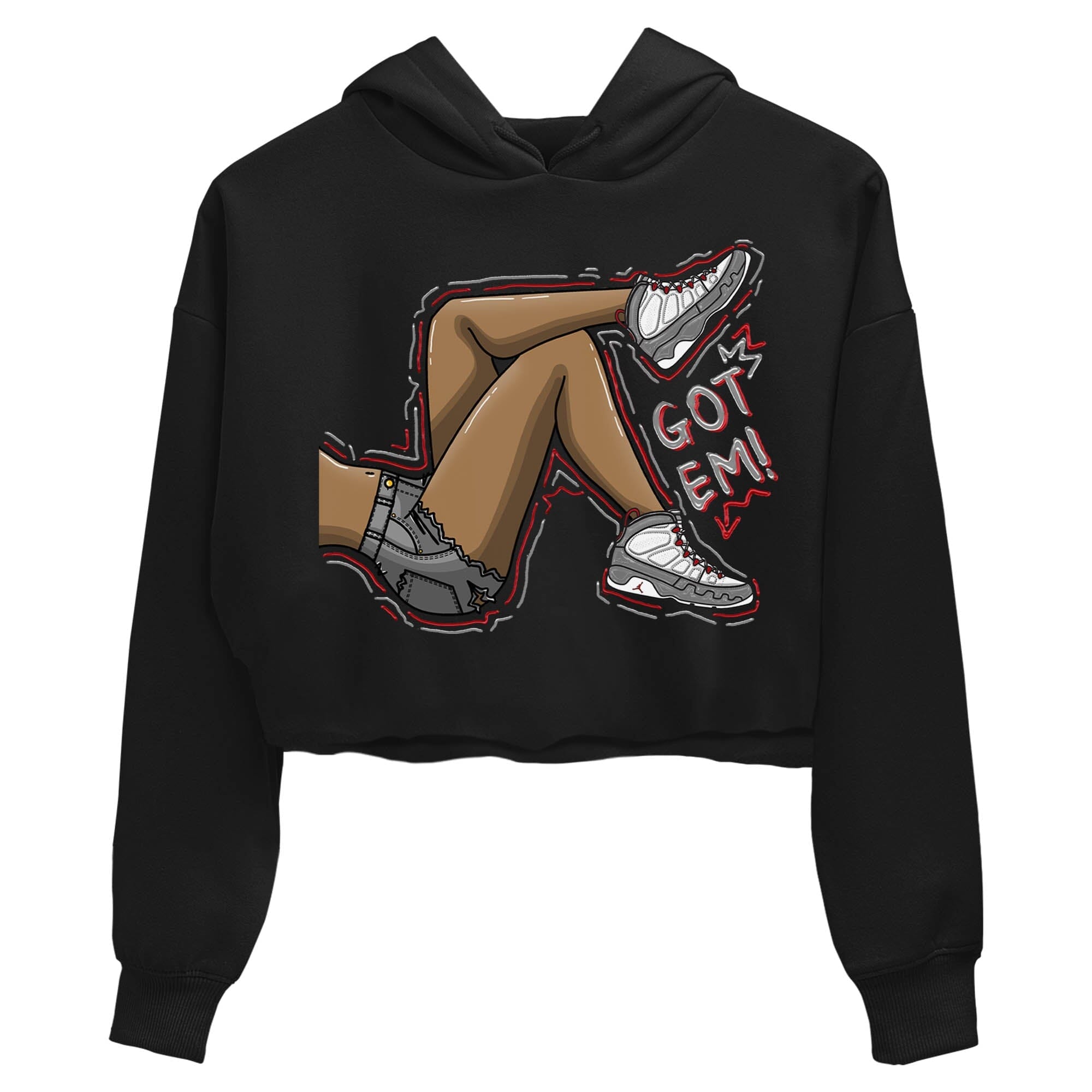 Got Em Legs Women's Tops - Air Jordan 9 Fire Red