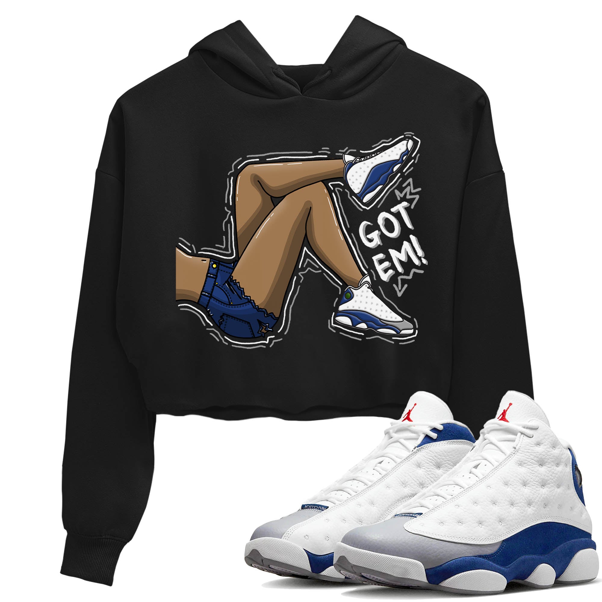 Got Em Legs Women's Tops - Air Jordan 13 French Blue