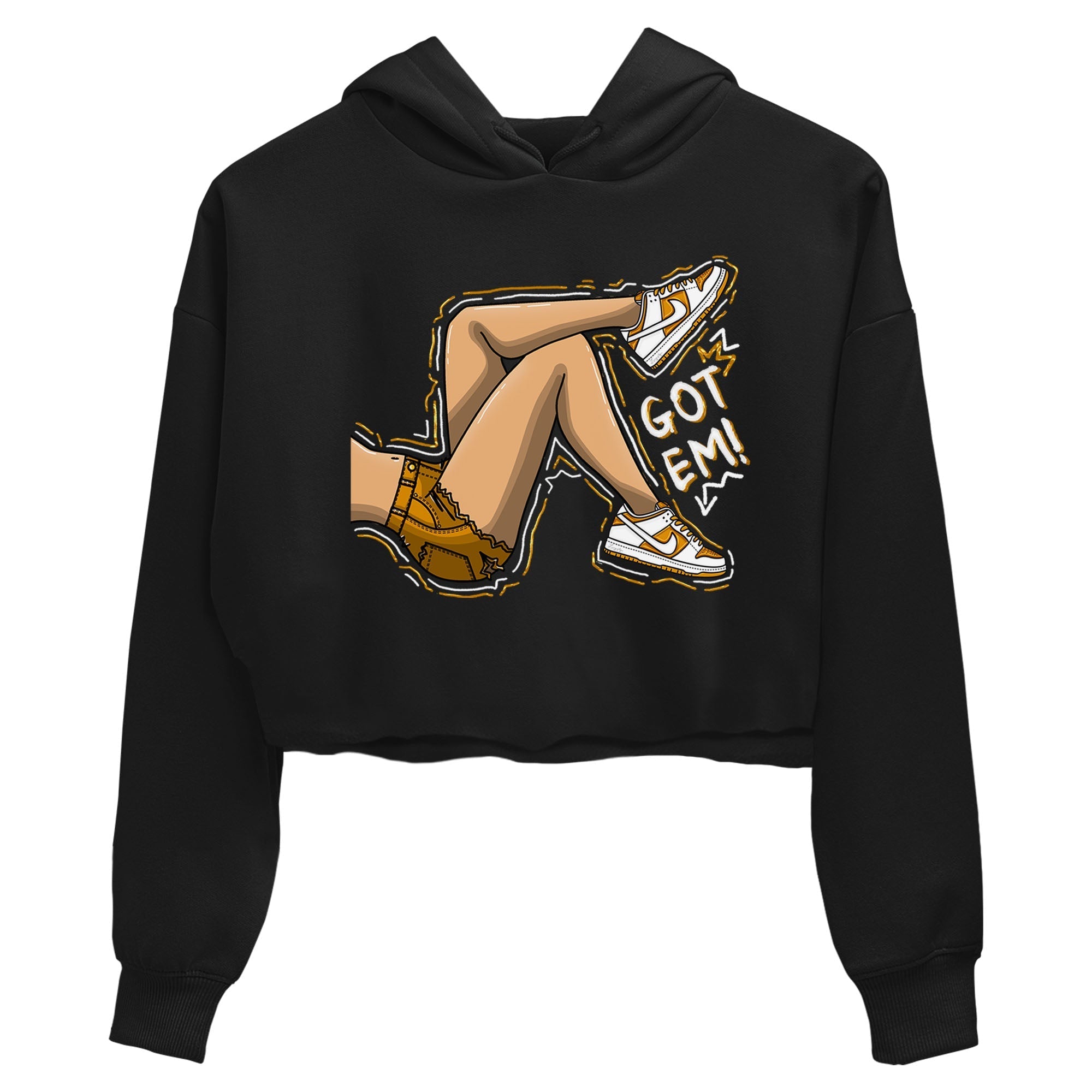 Got Em Legs snkmatch Tees Crop Top - Dunk Dark Curry