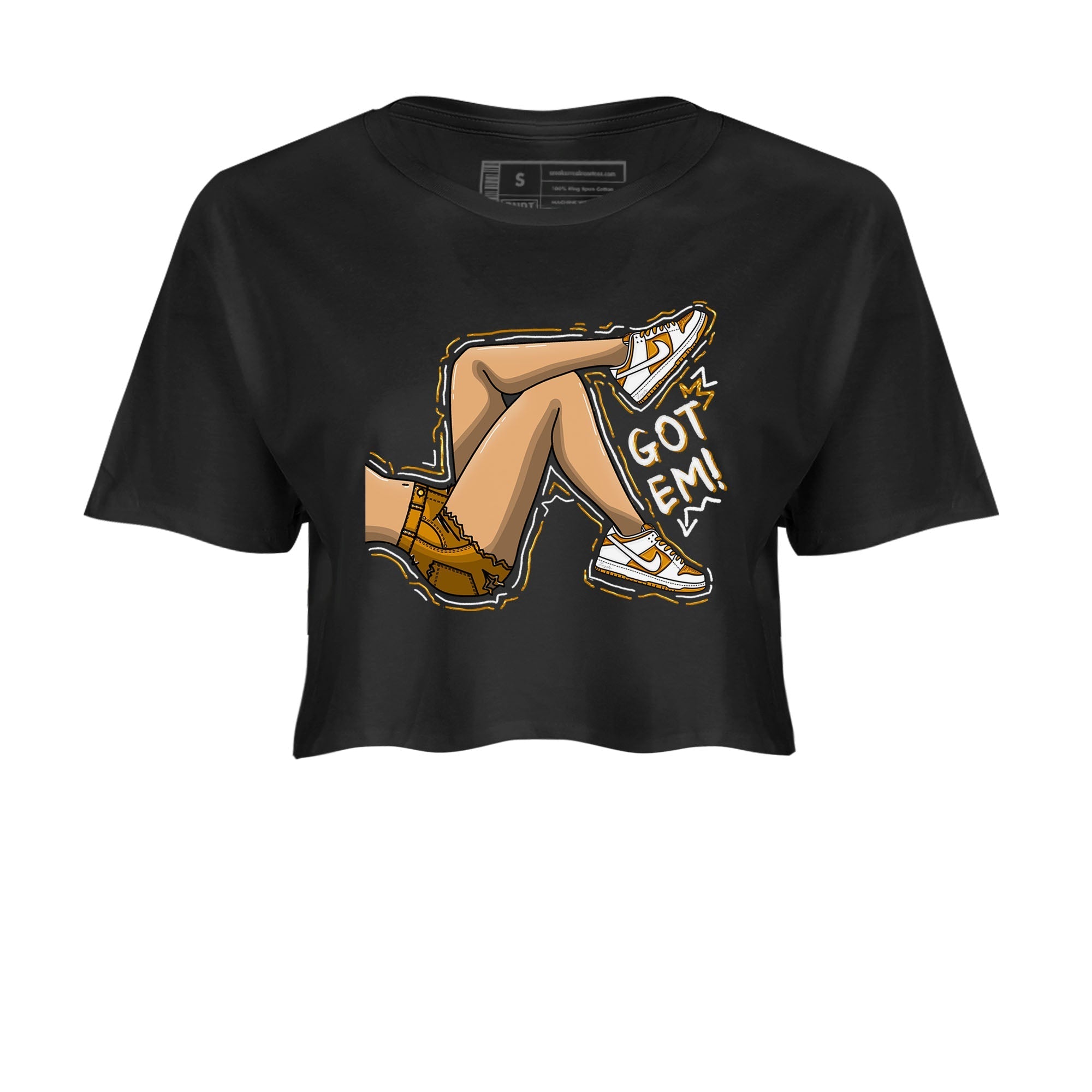 Got Em Legs snkmatch Tees Crop Top - Dunk Dark Curry
