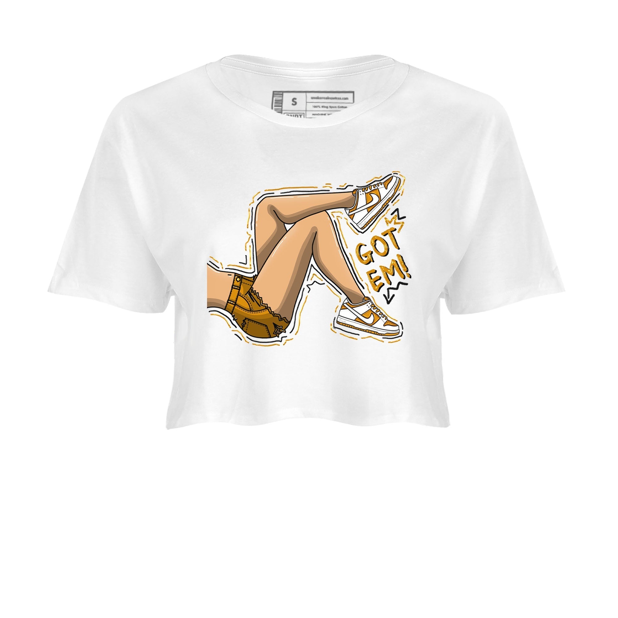 Got Em Legs snkmatch Tees Crop Top - Dunk Dark Curry