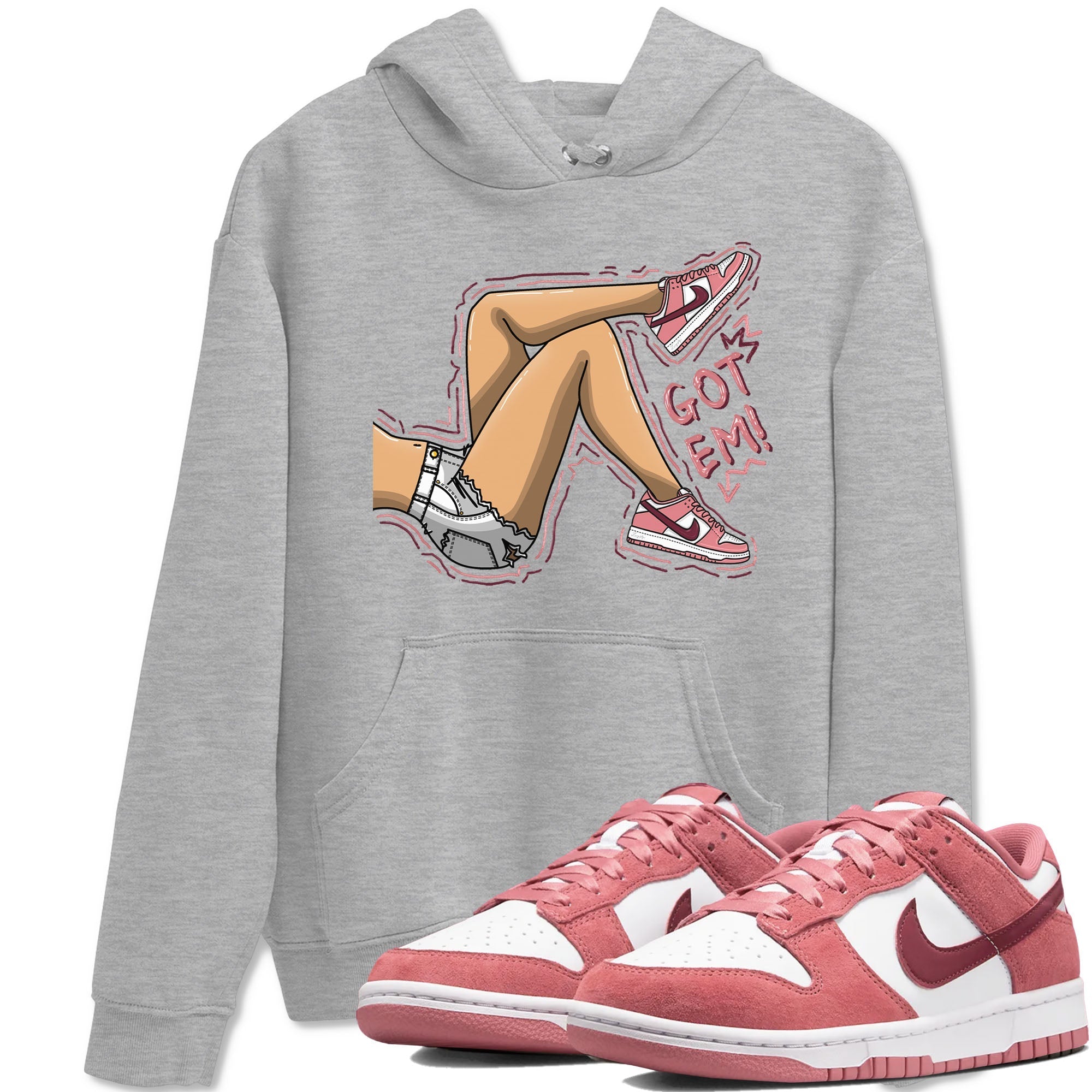Got Em Legs snkmatch Tees - Dunk Valentines Day 2024