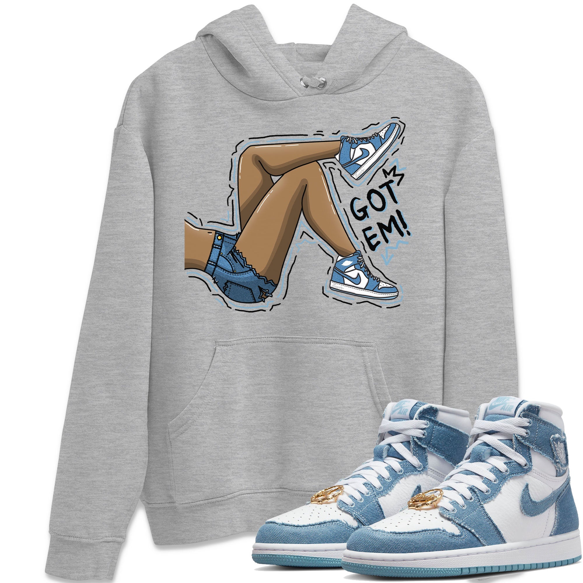 Got Em Legs Unisex Tops - Air Jordan 1 Denim