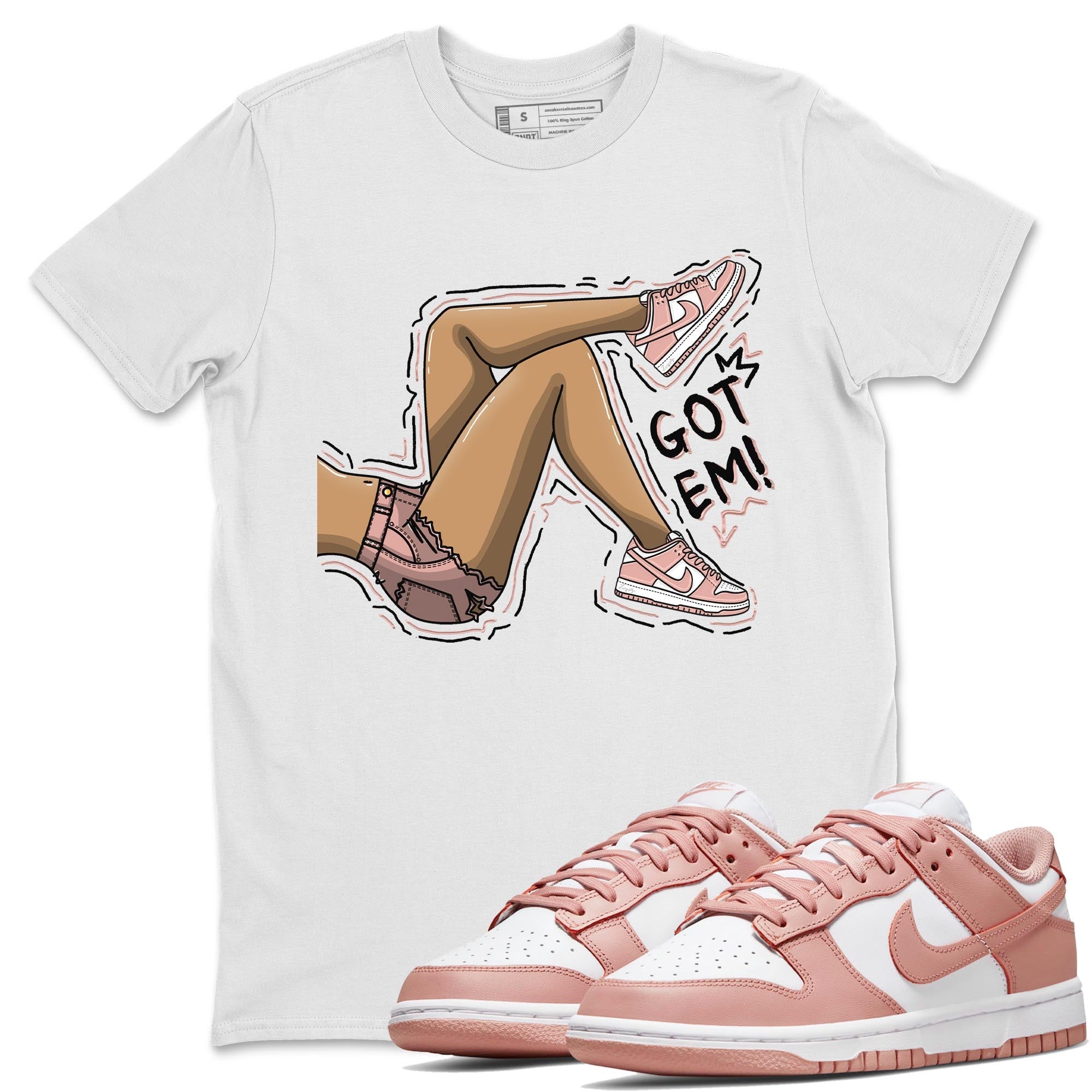 Got Em Legs snkmatch Tee - Dunk Rose Whisper