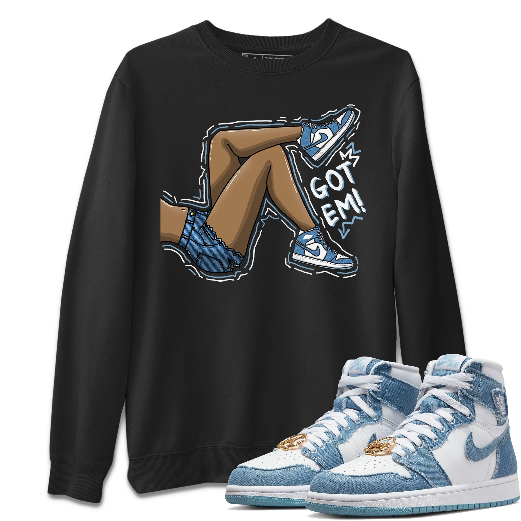 Got Em Legs Unisex Tops - Air Jordan 1 Denim