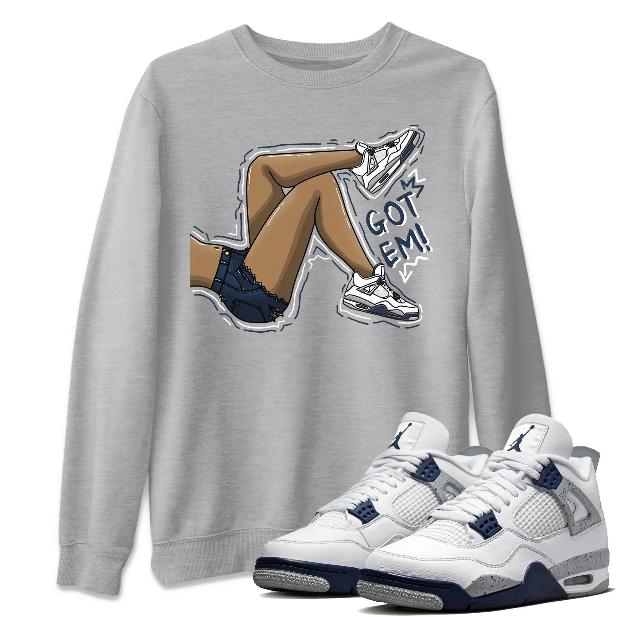 Got Em Legs Unisex Tops - Air Jordan 4 Midnight Navy