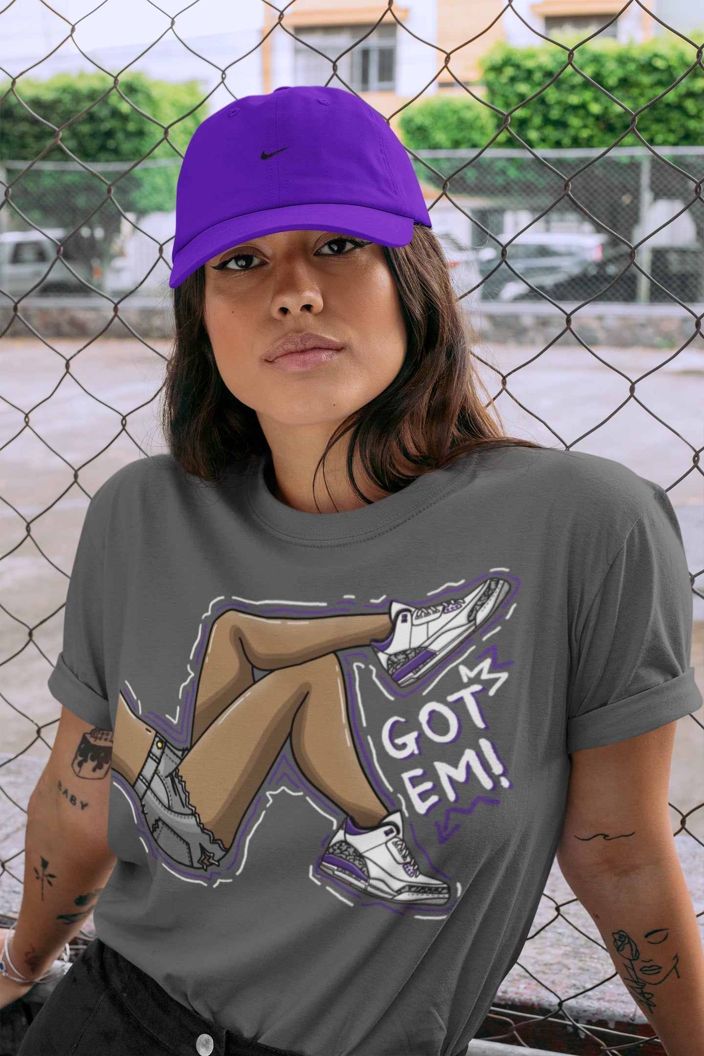 Got Em Legs Unisex Tops - Air Jordan 3 Dark Iris