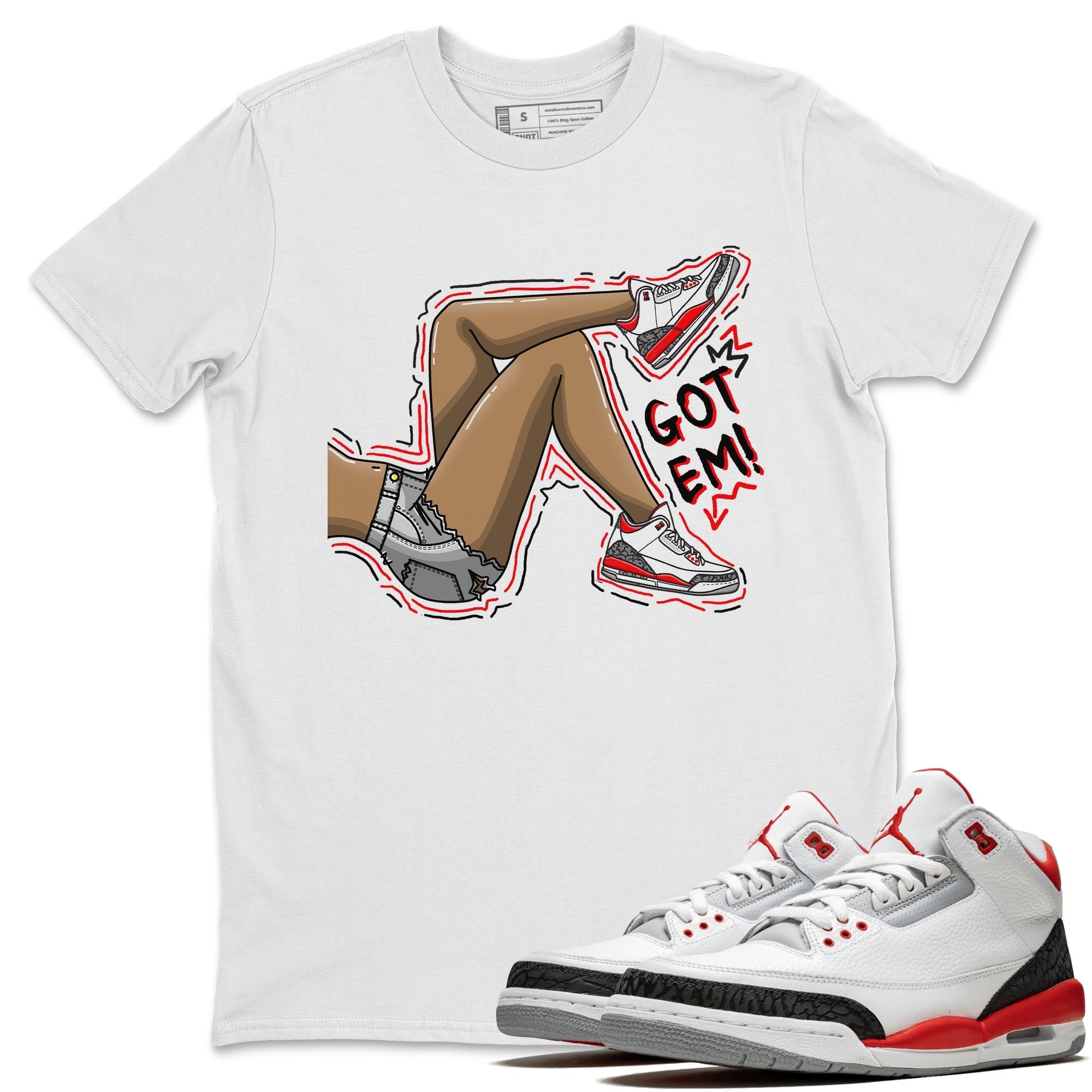 Got Em Legs Unisex Tops - Air Jordan 3 Fire Red