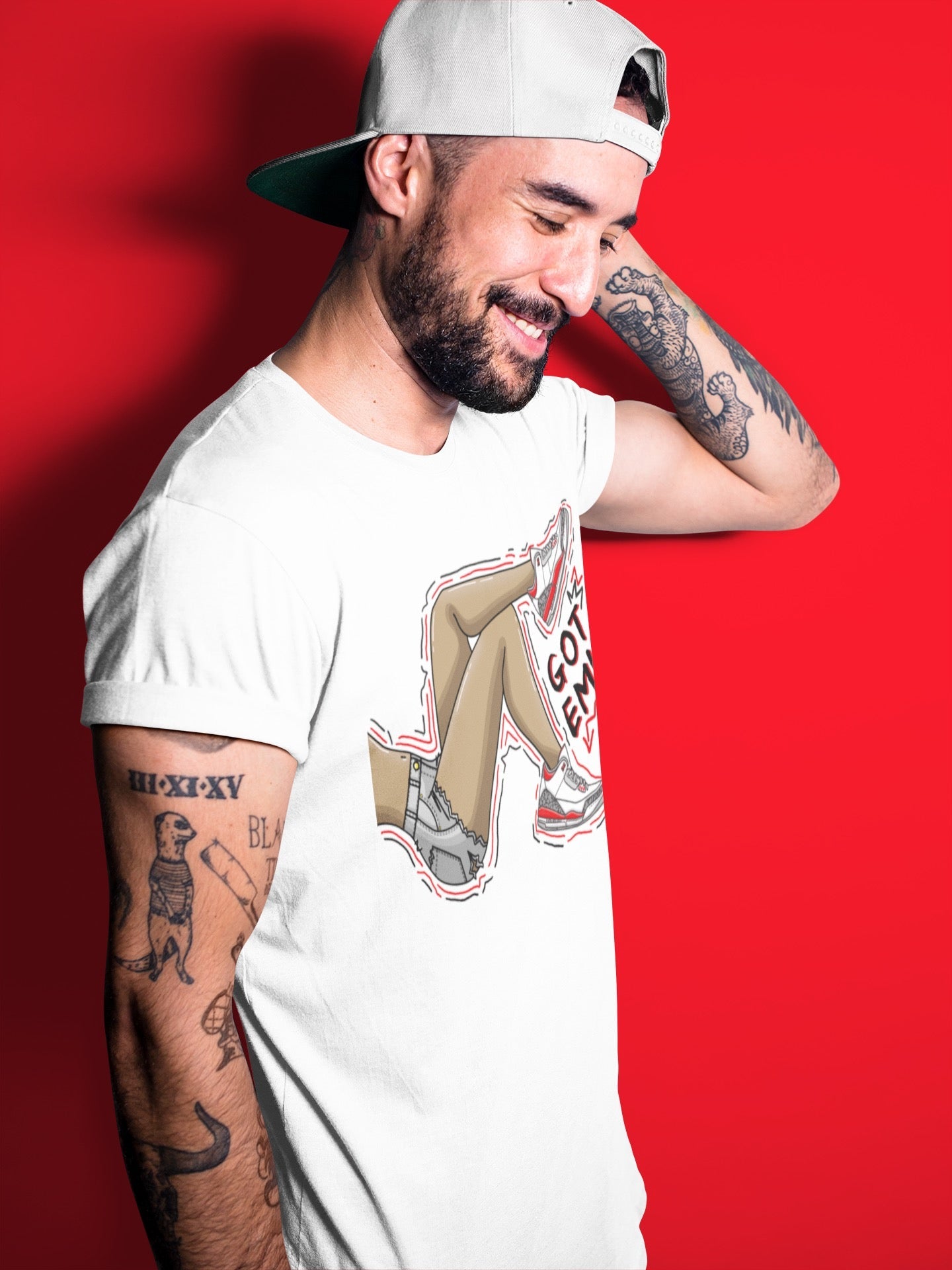 Got Em Legs Unisex Tops - Air Jordan 3 Fire Red