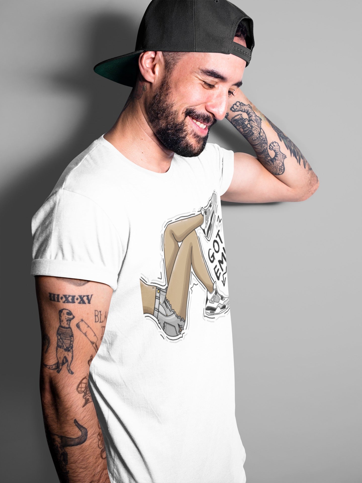 Got Em Legs Unisex Tops - Air Jordan 4 Military Black