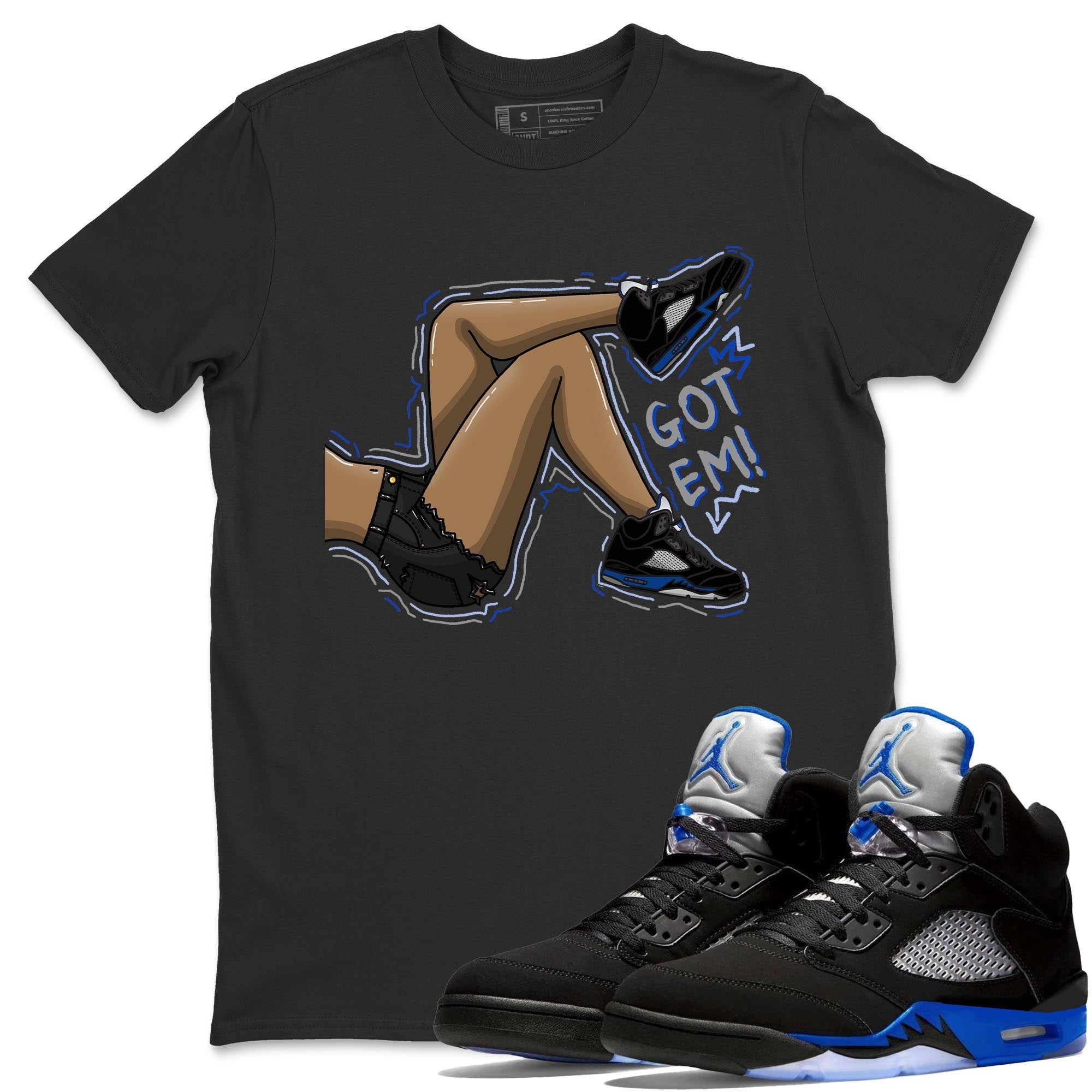 Got Em Legs Unisex Audult Tops - Air Jordan 5 Racer Blue