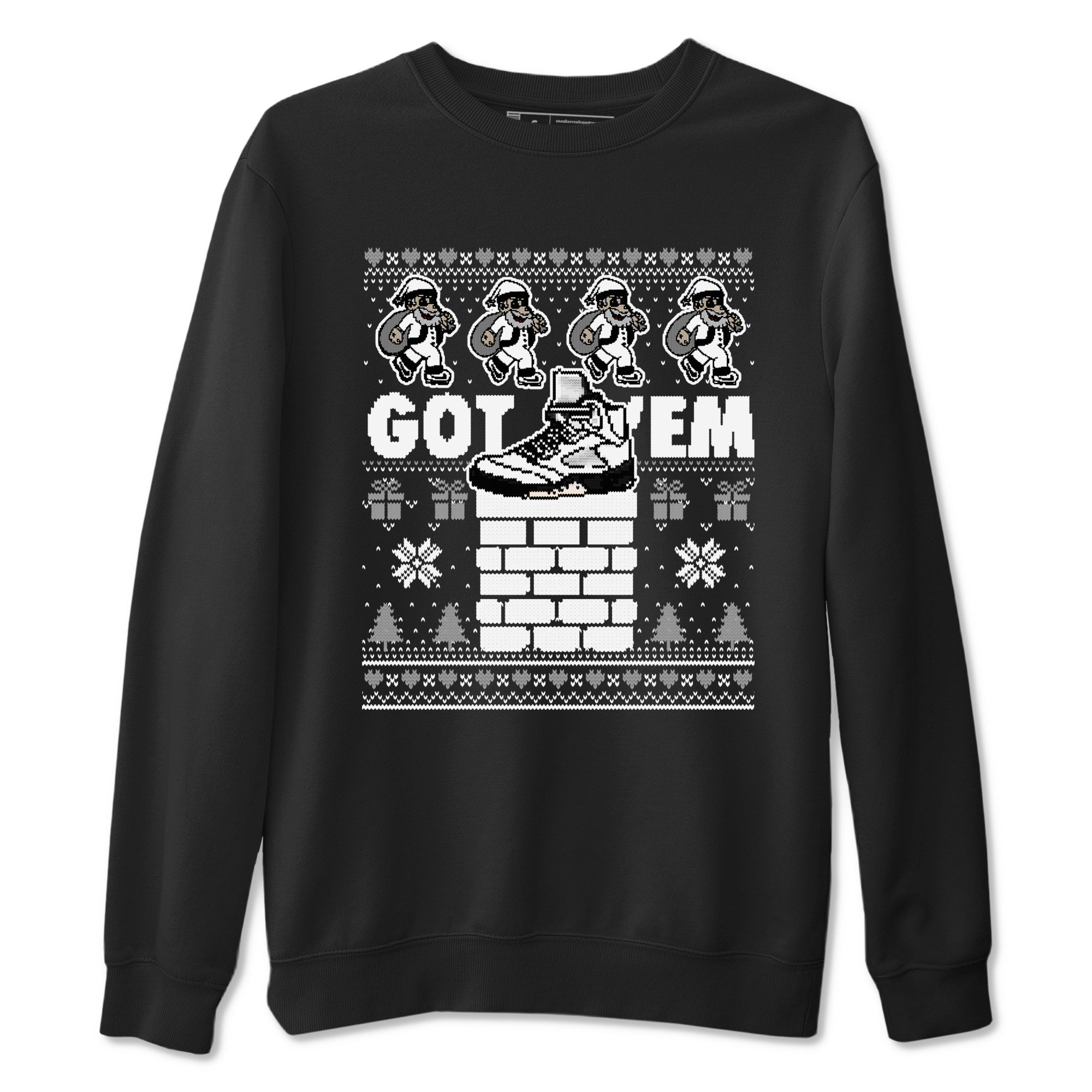 Got' em Santa snkmatch Tees - Air Jordan 5 White Black