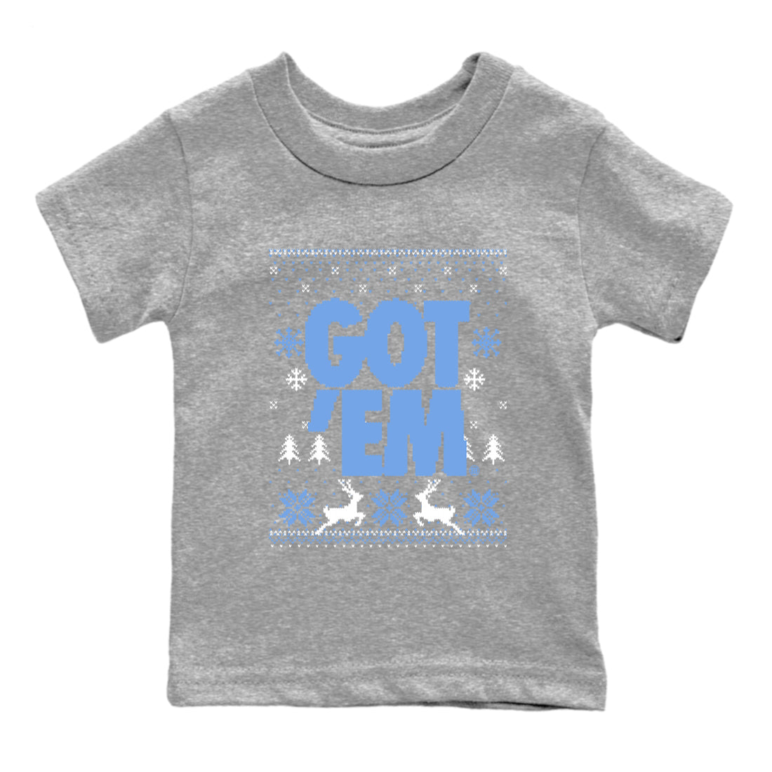 Got Em Ugly Sweater snkmatch Tees Kids - Air Jordan 1 UNC Toe