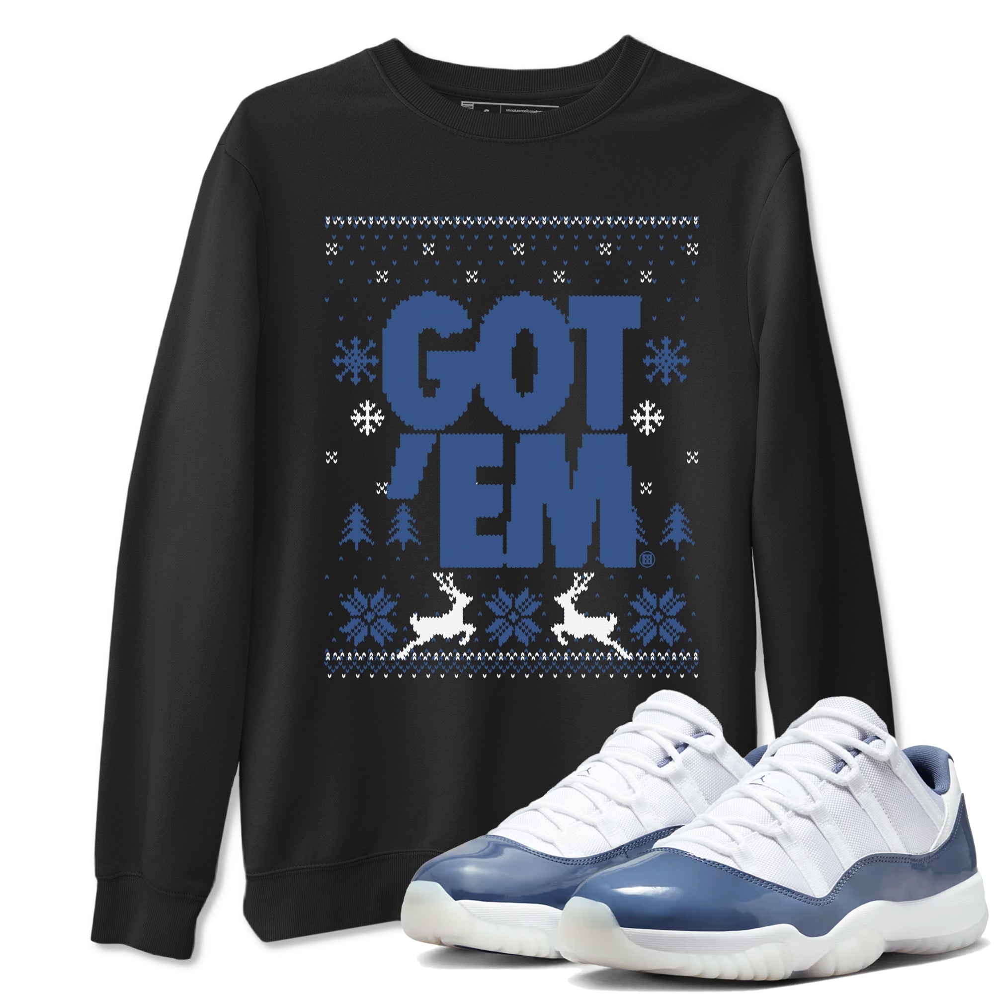 Got Em Ugly Sweater snkmatch Tees - Air Jordan 11 Diffused Blue