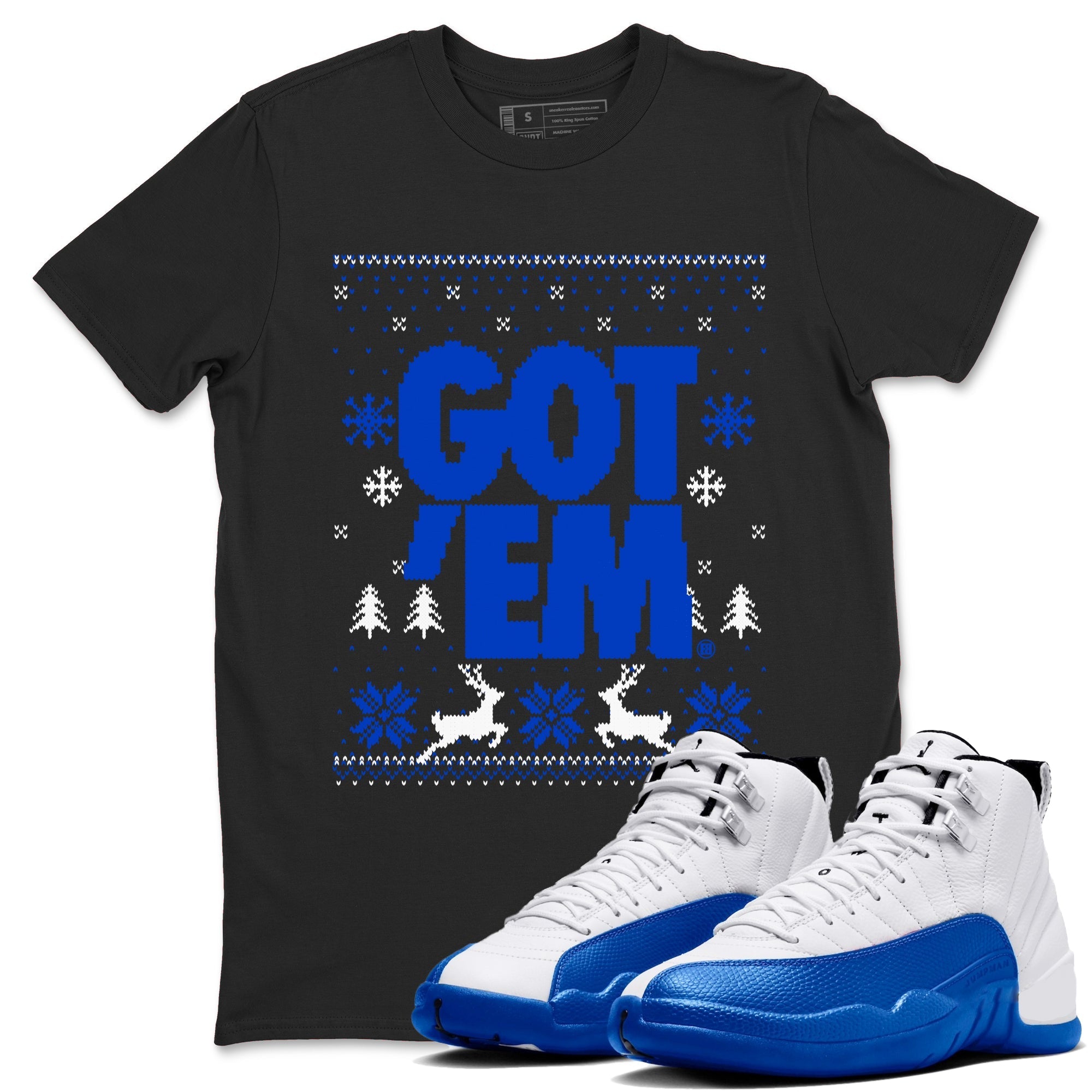 Got Em Ugly Sweater snkmatch Tees - Air Jordan 12 Blueberry