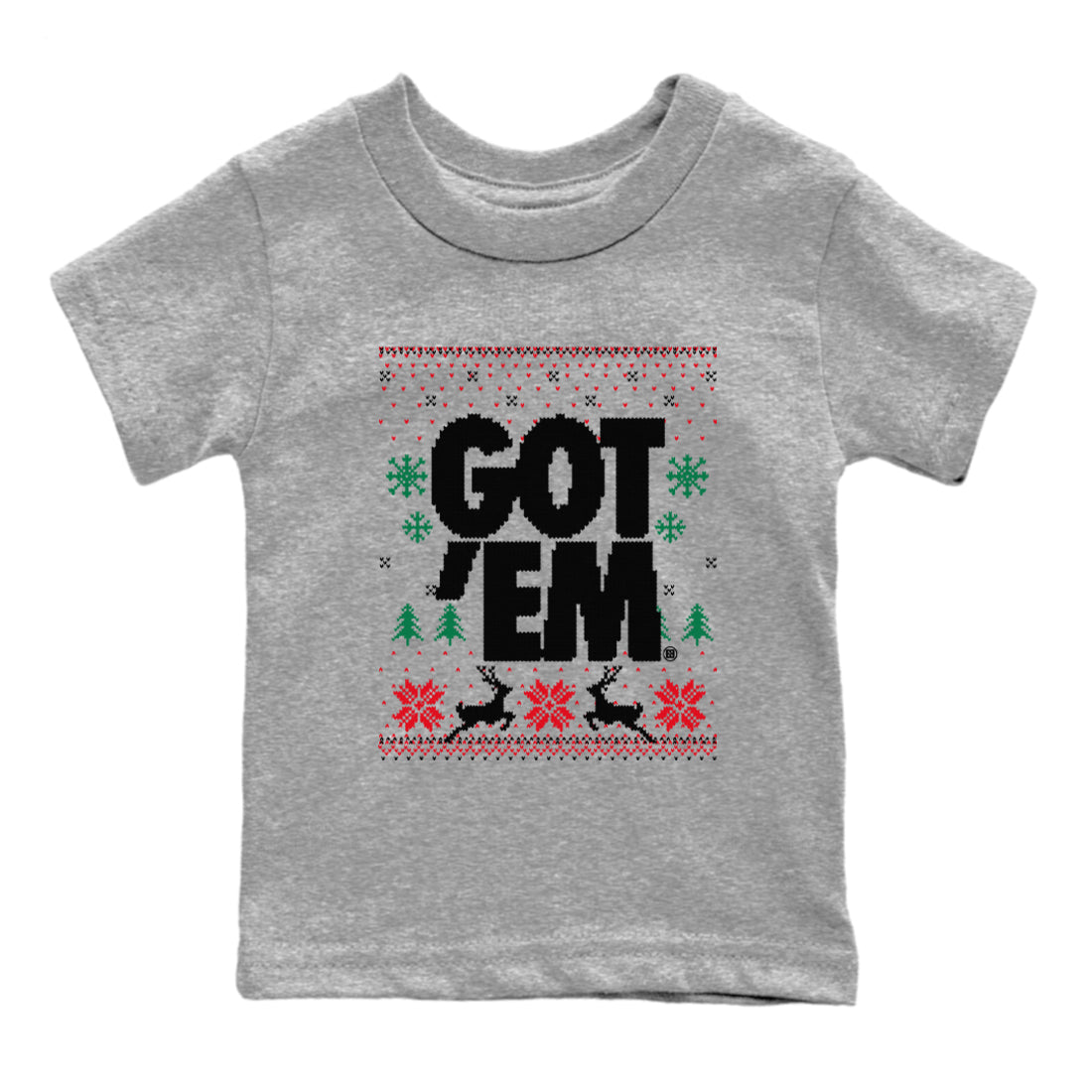 Got Em Ugly Sweater snkmatch Tees Kids - Air Jordan 2 Christmas