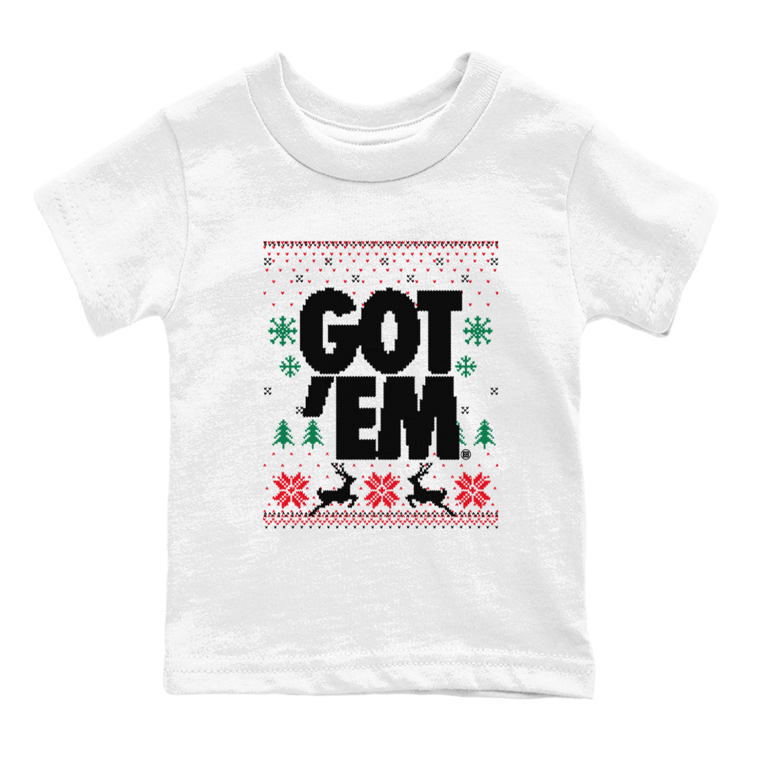 Got Em Ugly Sweater snkmatch Tees Kids - Air Jordan 2 Christmas