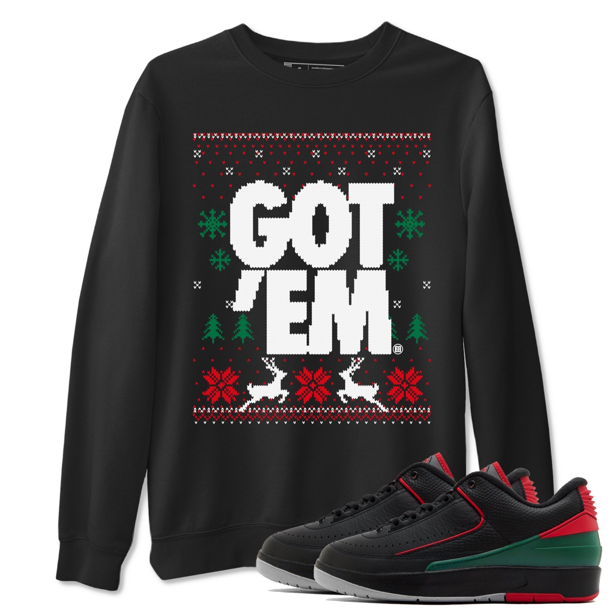 Got Em Ugly Sweater snkmatch Tees - Air Jordan 2 Christmas