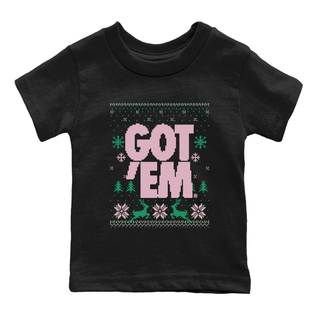 Got Em Ugly Sweater snkmatch Tees Kids - Dunk Medium Soft Pink Malachite