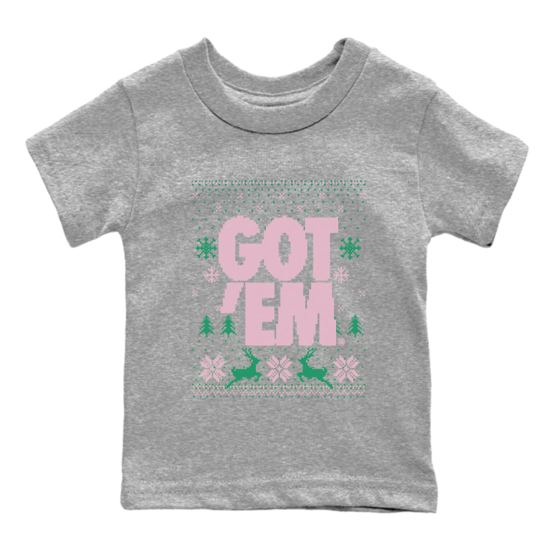 Got Em Ugly Sweater snkmatch Tees Kids - Dunk Medium Soft Pink Malachite