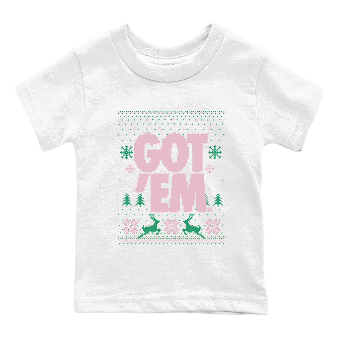 Got Em Ugly Sweater snkmatch Tees Kids - Dunk Medium Soft Pink Malachite