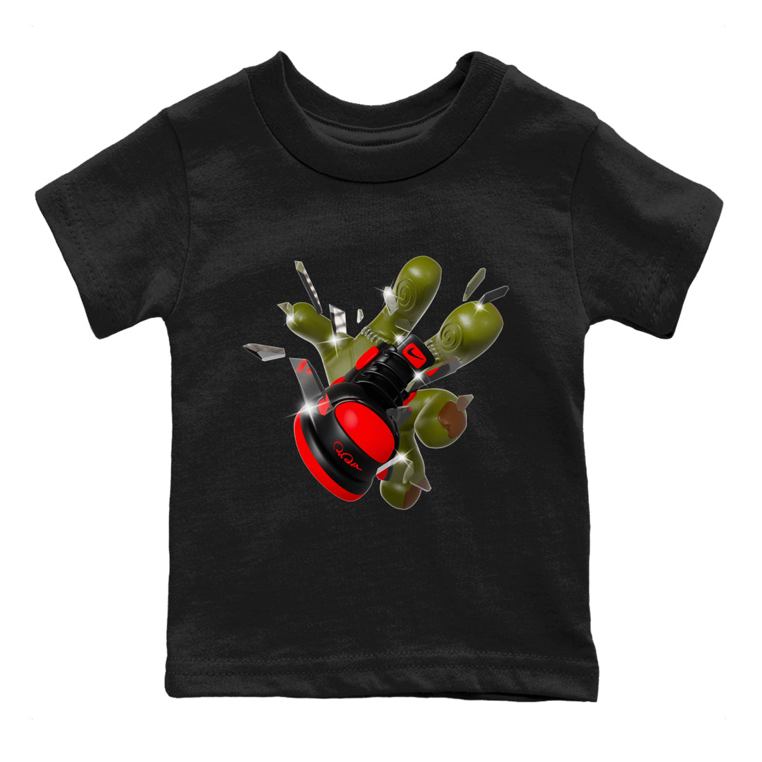 Got Em Zombie Hand snkmatch Tee Kids - Air Jordan 1 Satin Bred
